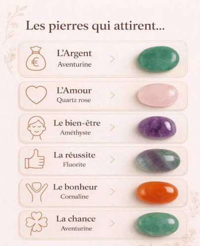 Quelle pierre pour attirer l’amour, la chance ou l’argent ?
