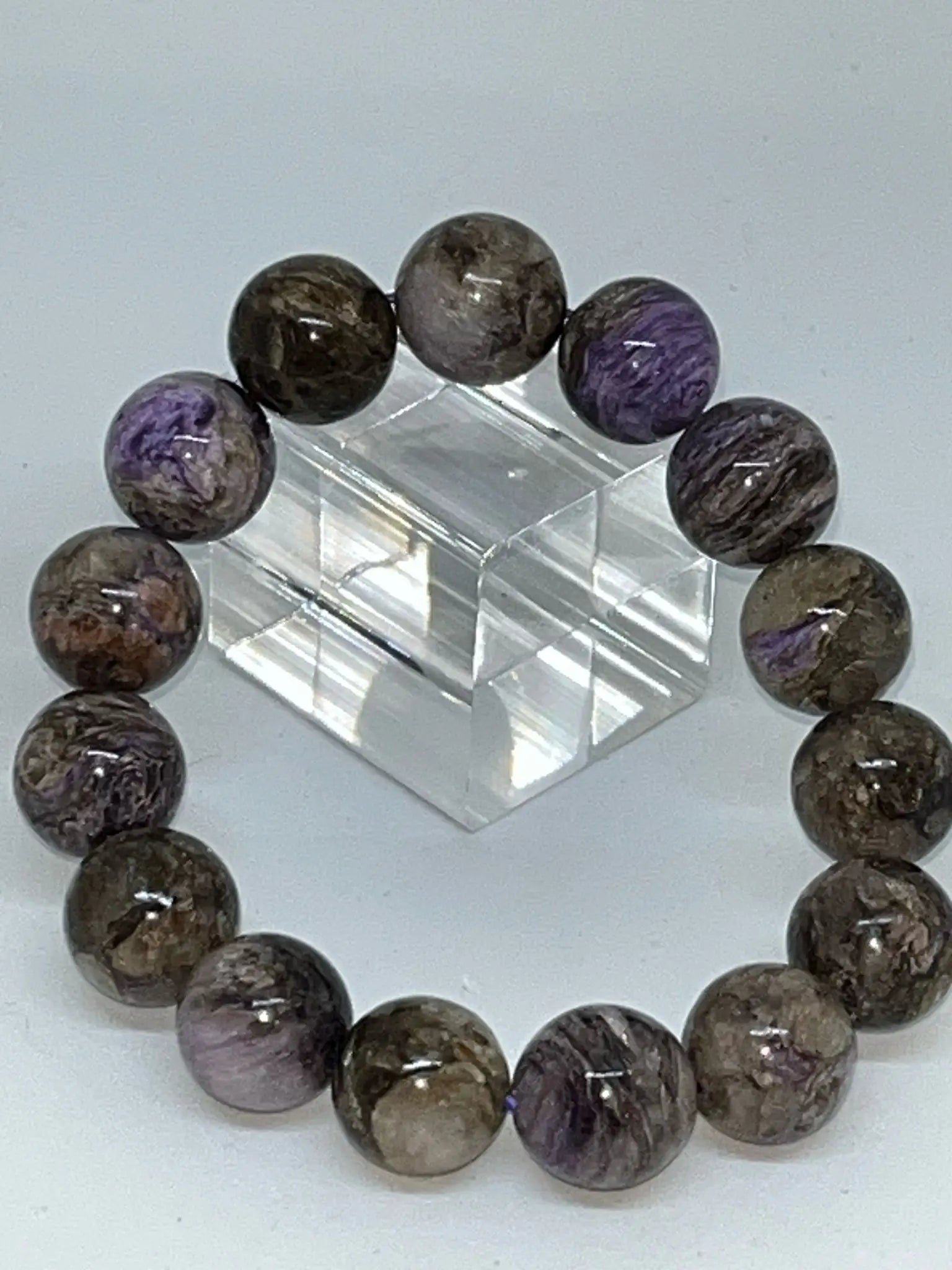 Bracelet Charoite dorée