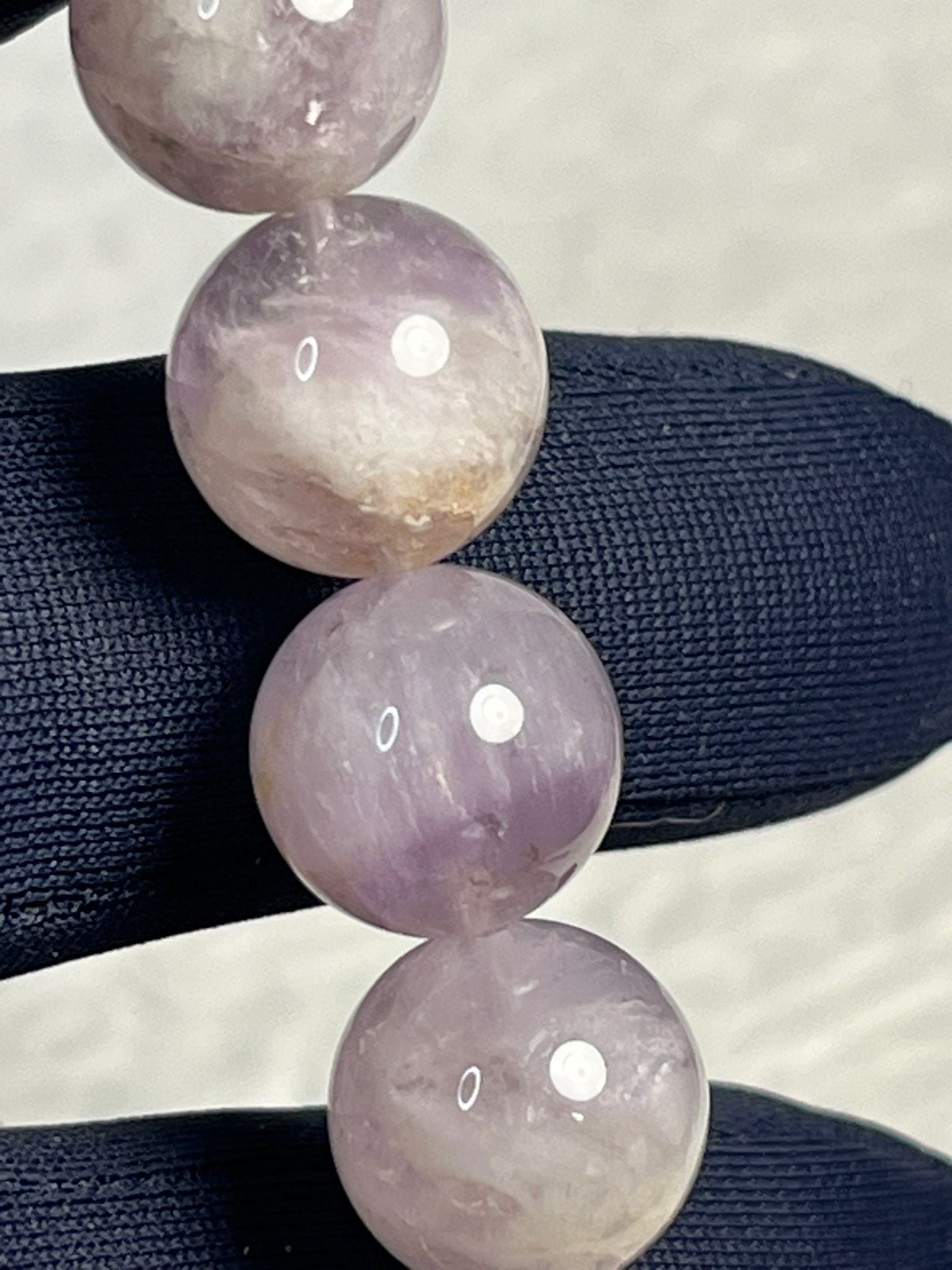 Bracelet Quartz “Fourrure de Lapin” Lavande