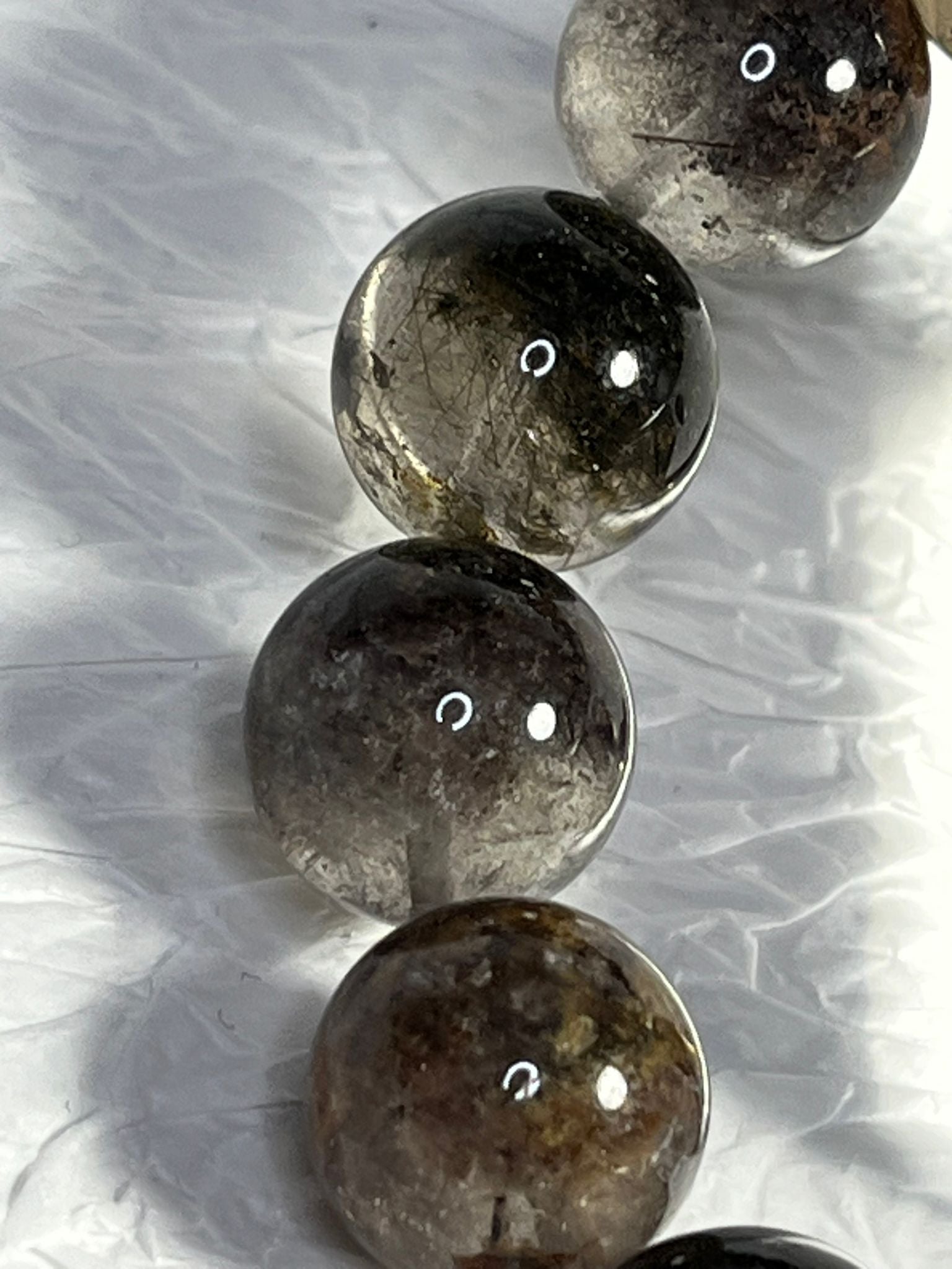 Bracelet Quartz Jardin Fumé & Rutiles