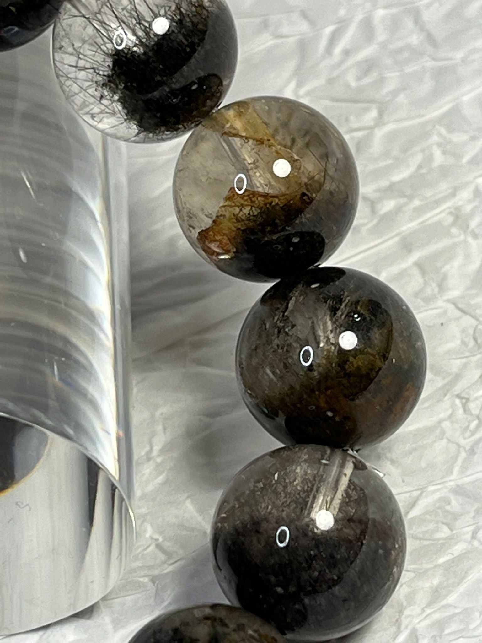 Bracelet Quartz Jardin Fumé & Rutiles