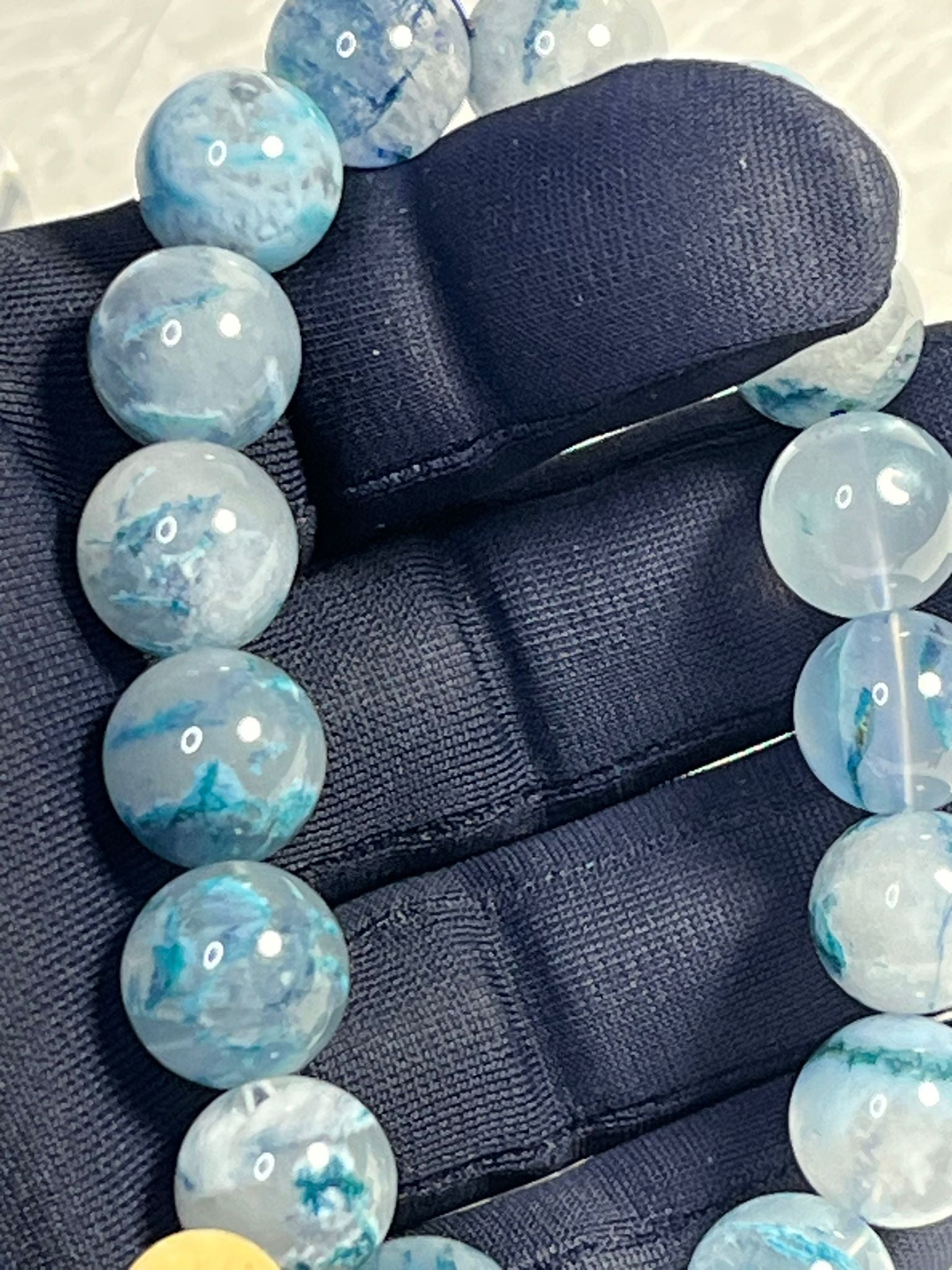 Bracelet Quartz Fantôme Bleu