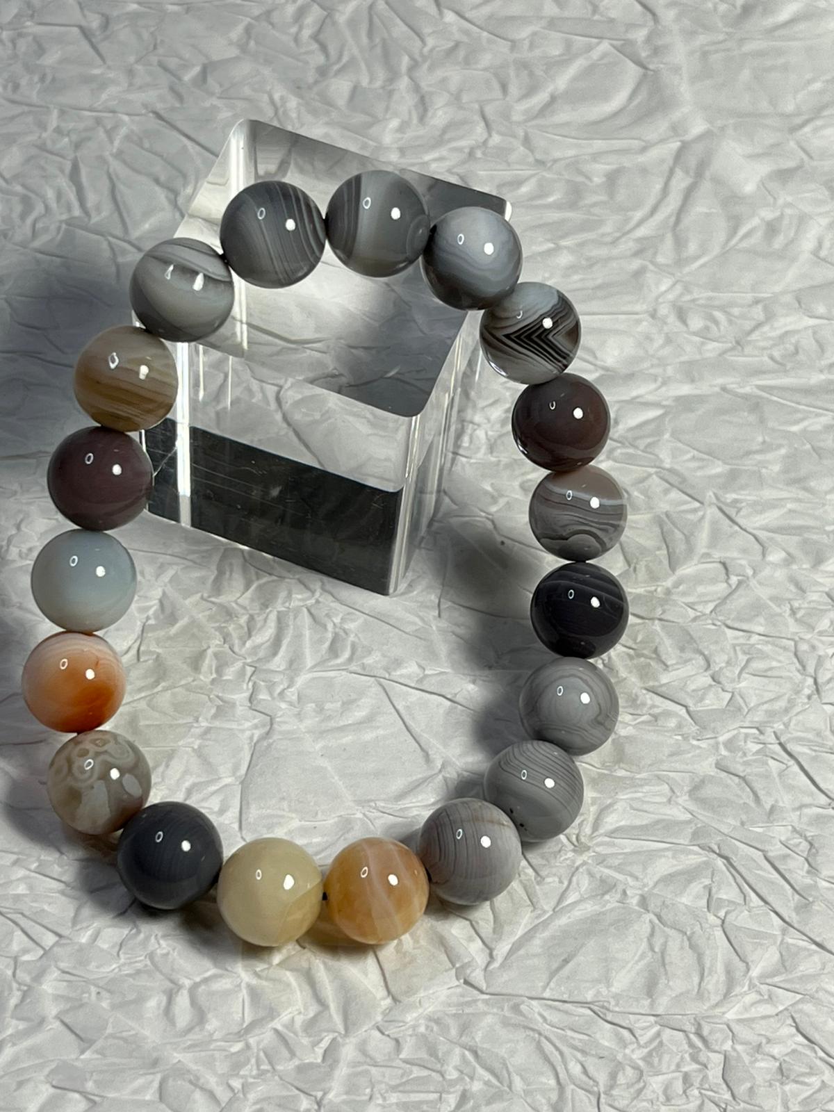 Bracelet Agate du Botswana