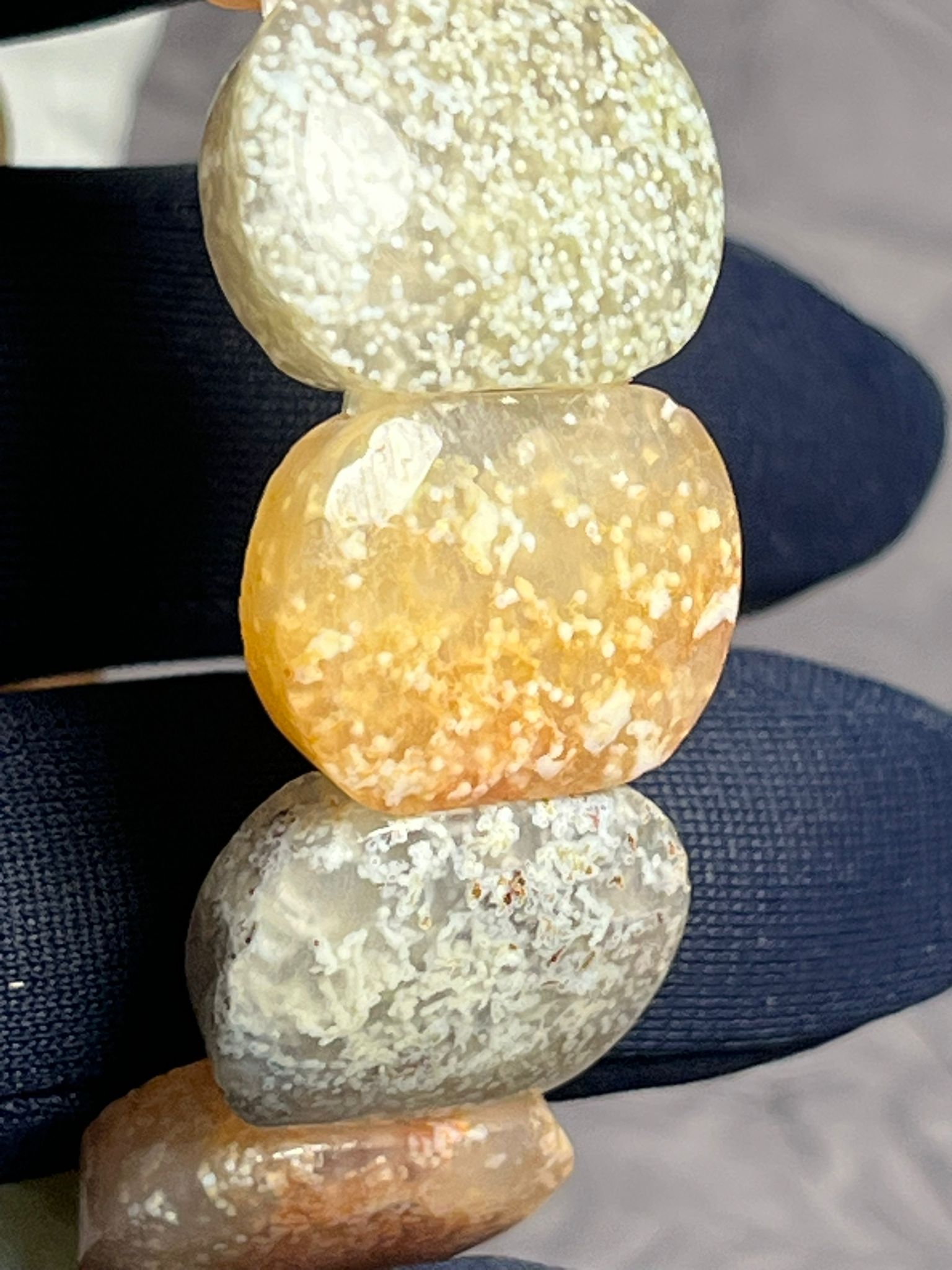 Bracelet Manchette en Agate Mousse