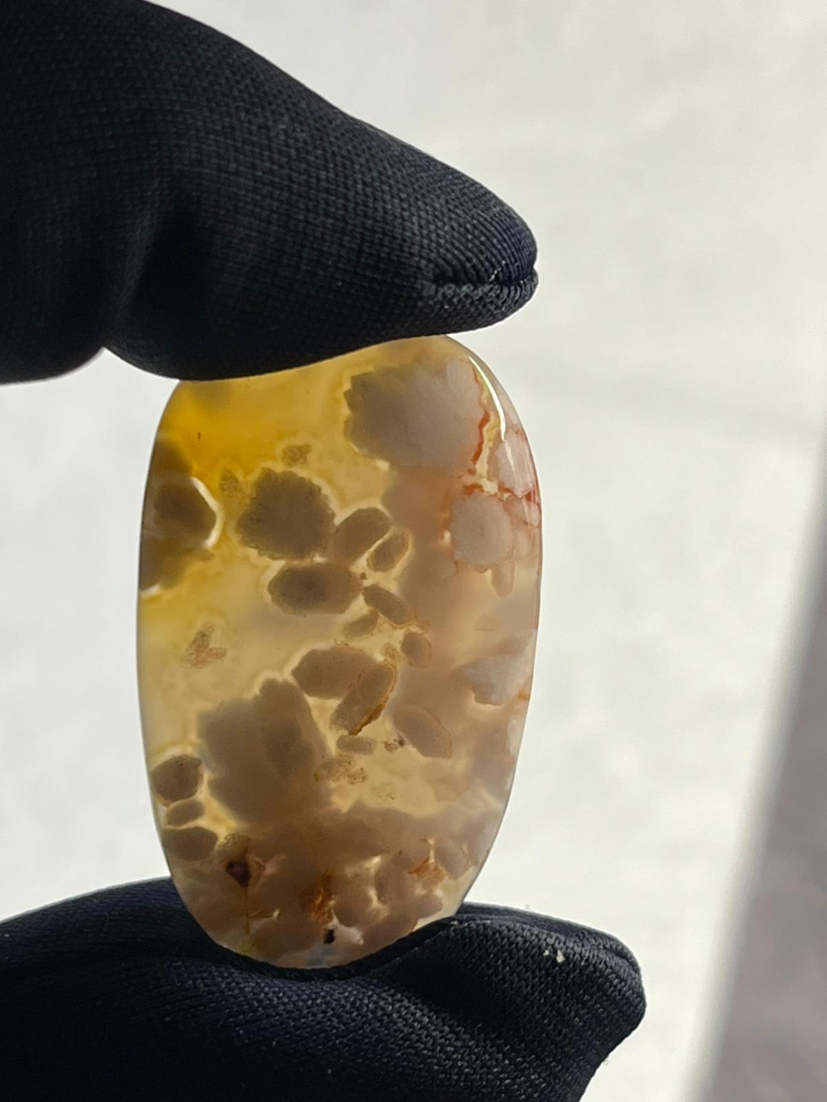 Cabochon Agate Fleur