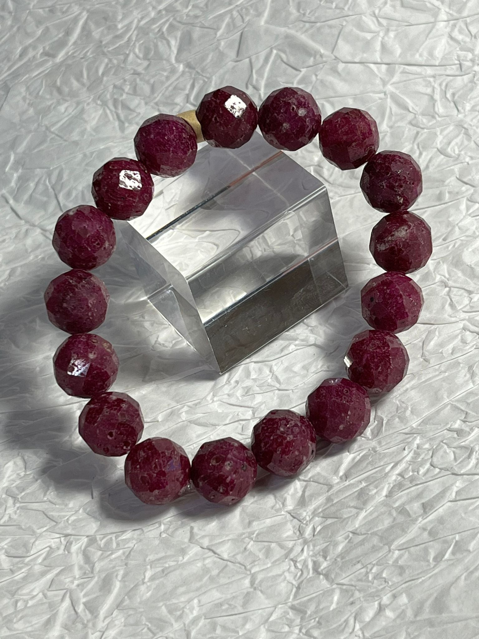 Bracelet Rubis Facetté