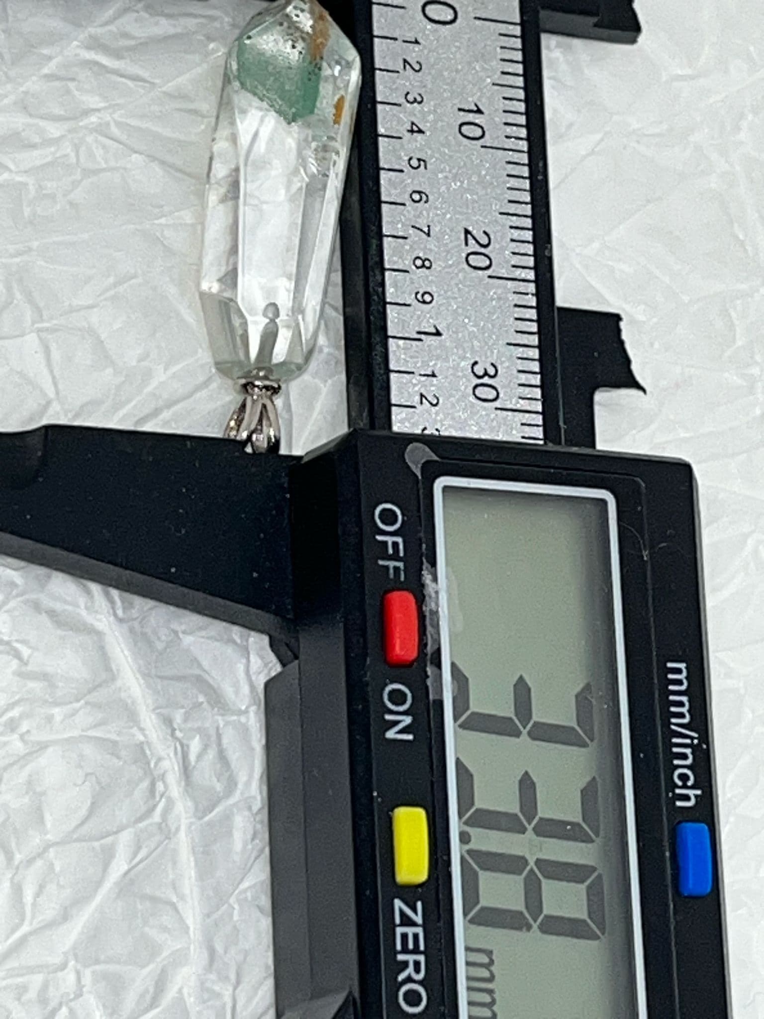 Pendentif Quartz fantôme Émeraude