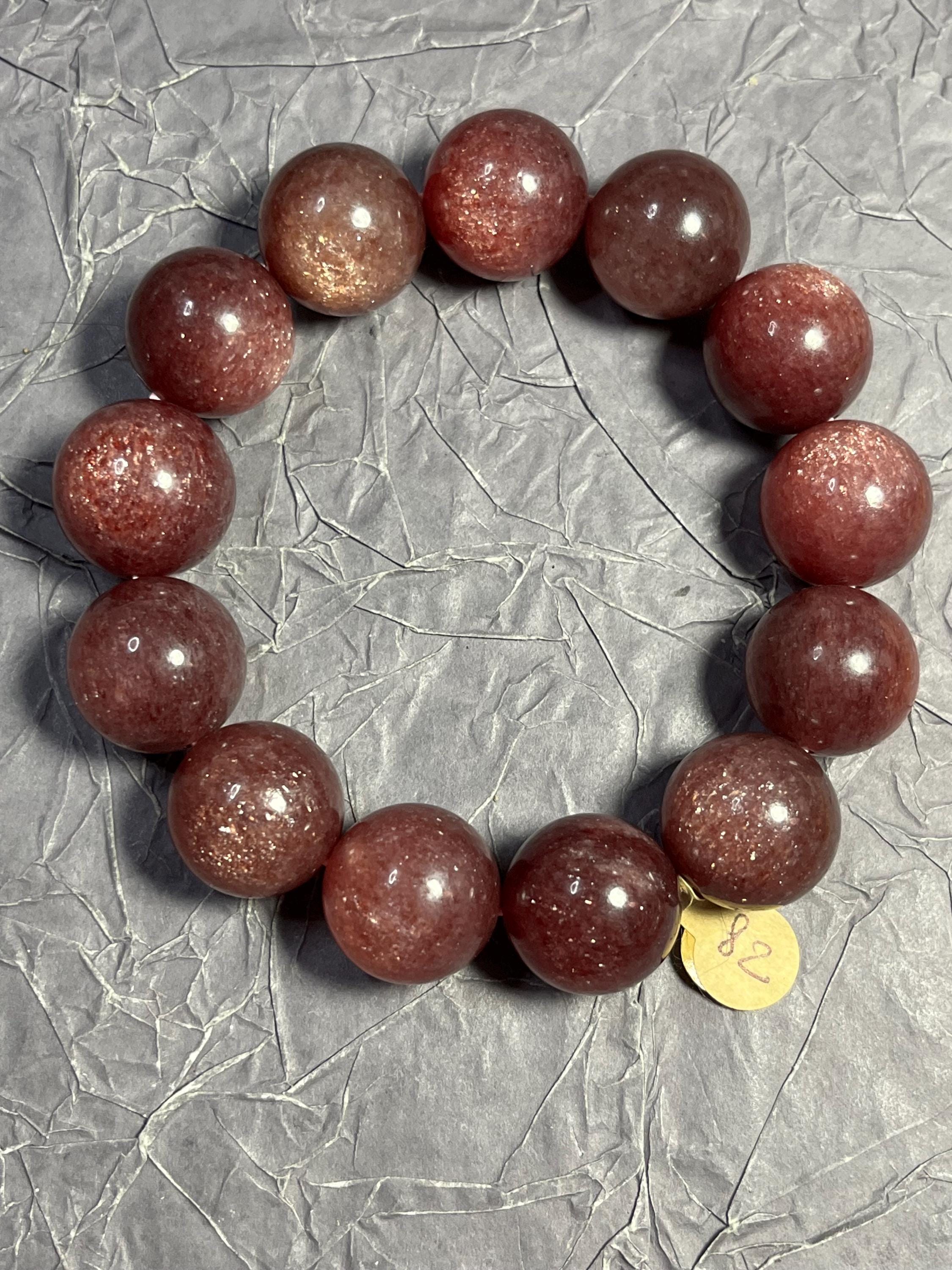 bracelet quart fraise cerise XXL 17.5mm