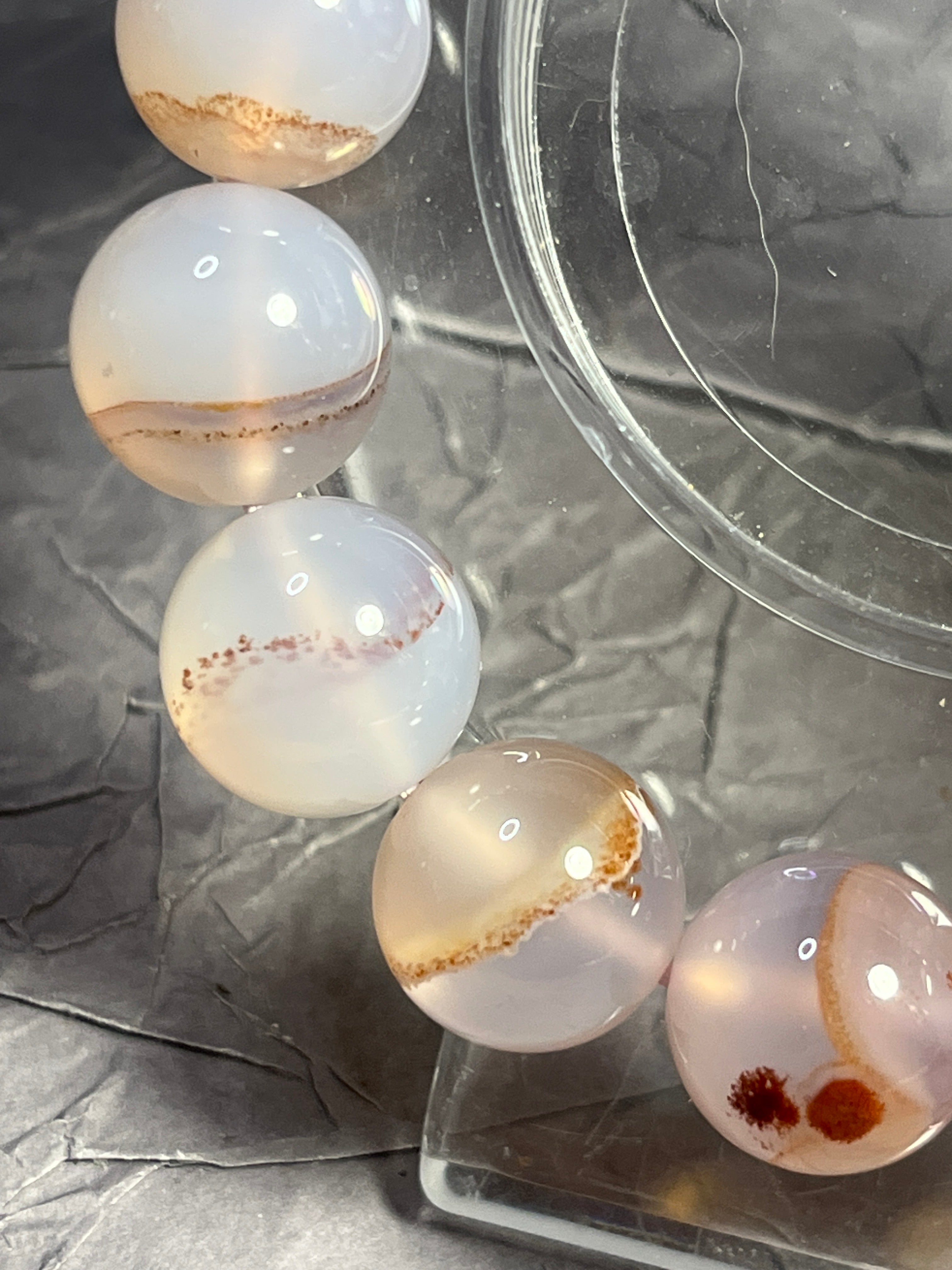 Bracelet en Agate Cinabre Naturel