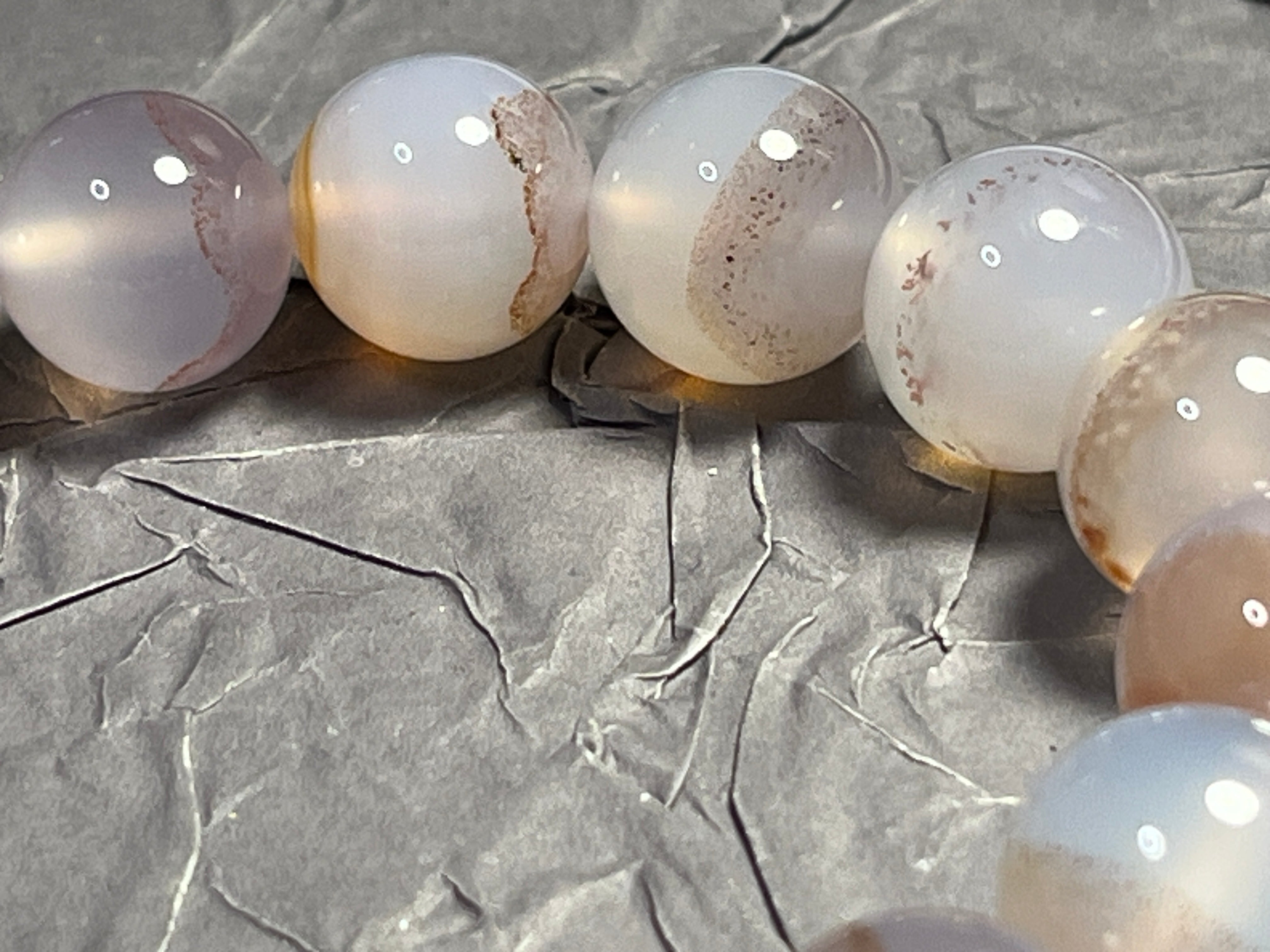 Bracelet en Agate Cinabre Naturel