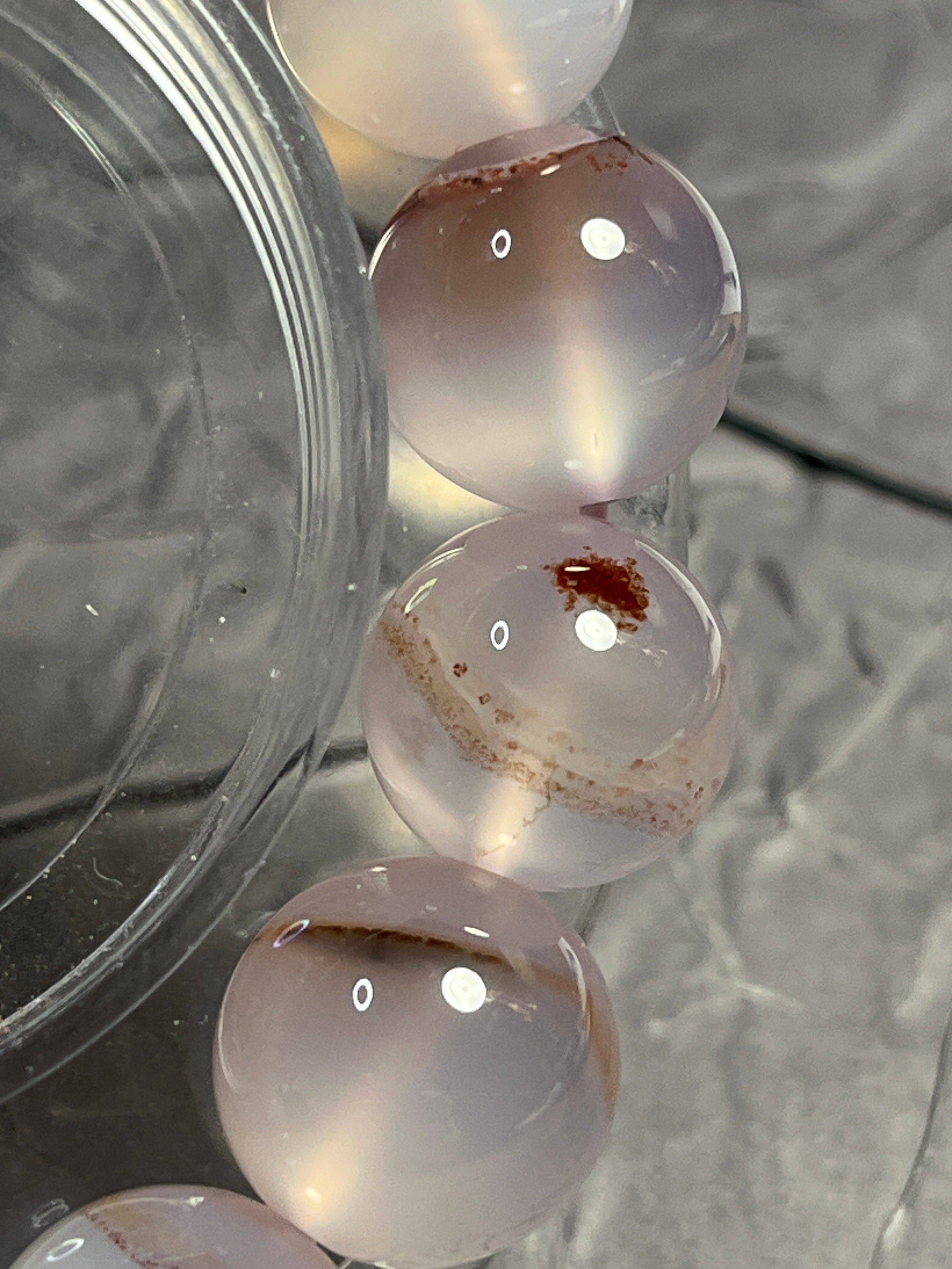 Bracelet en Agate Cinabre Naturel