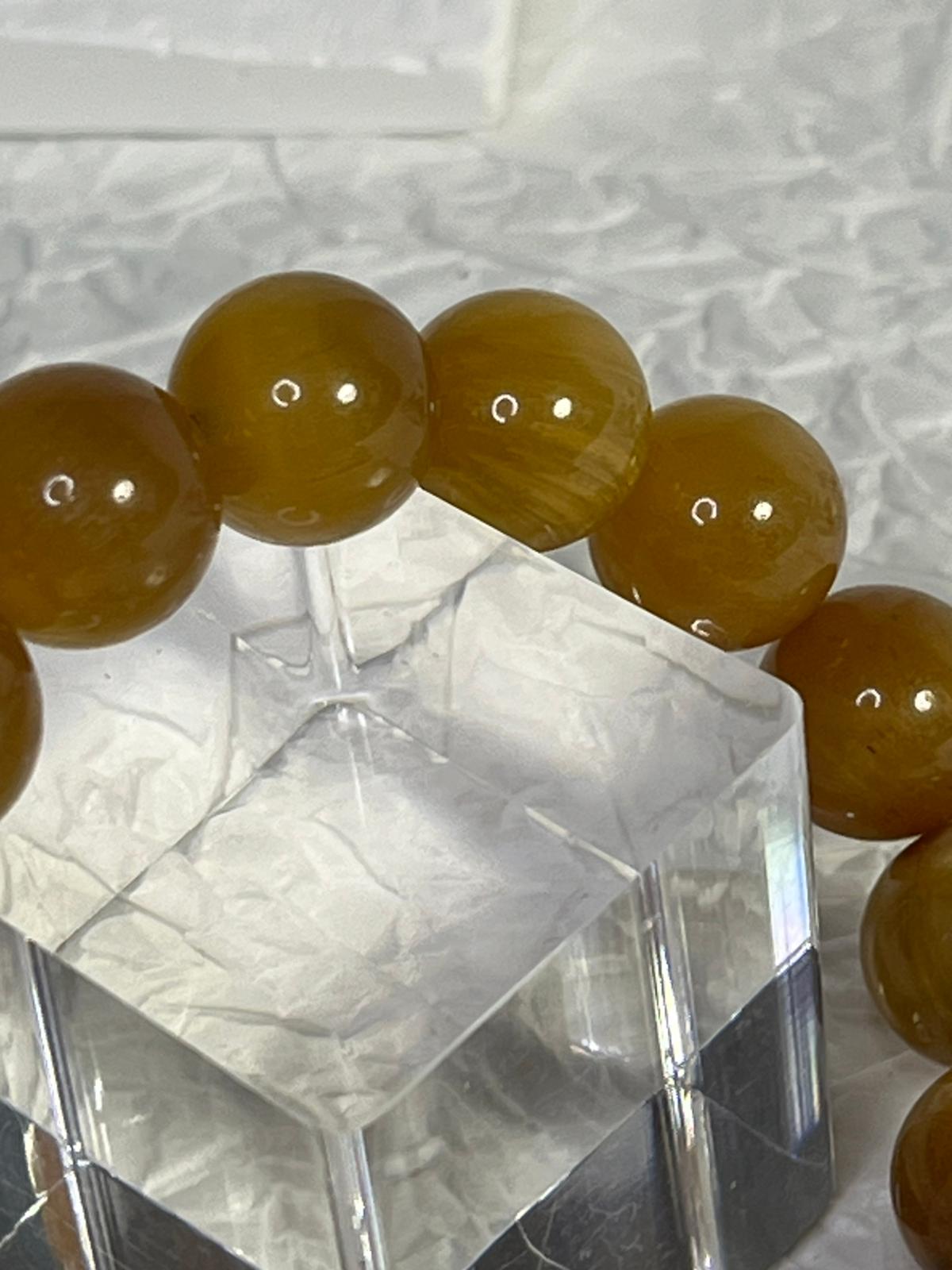 Bracelet Œil de Tigre Doré Glacé