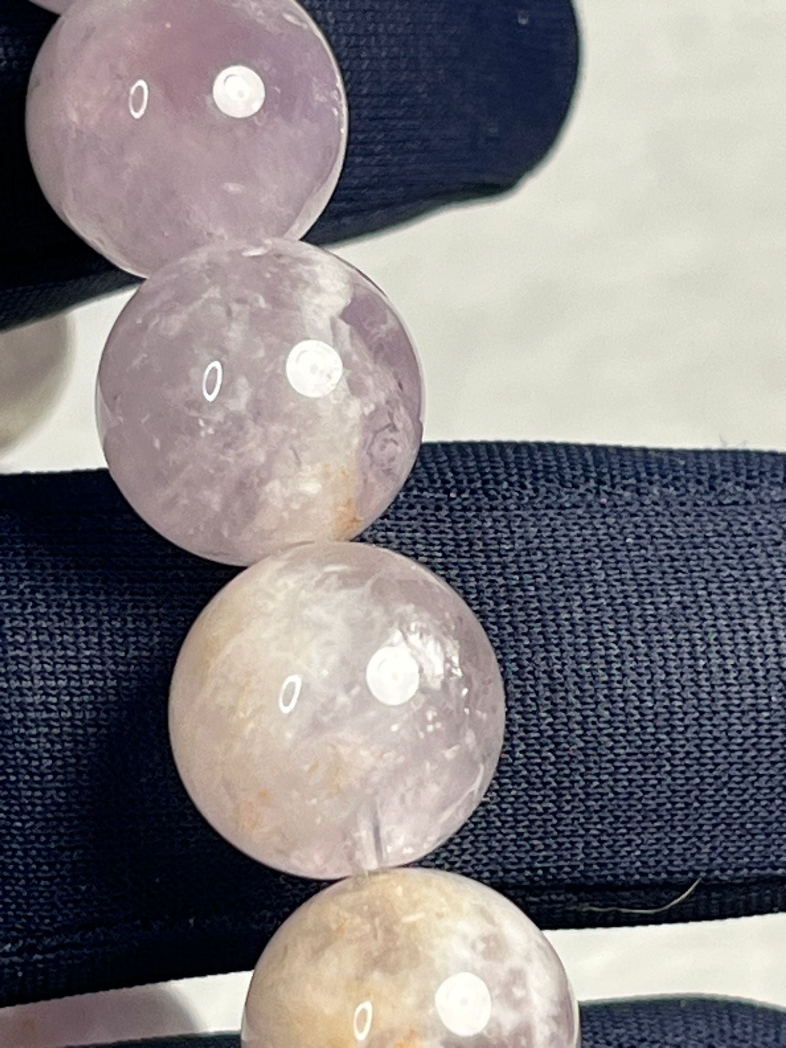 Bracelet Quartz “Fourrure de Lapin” Lavande