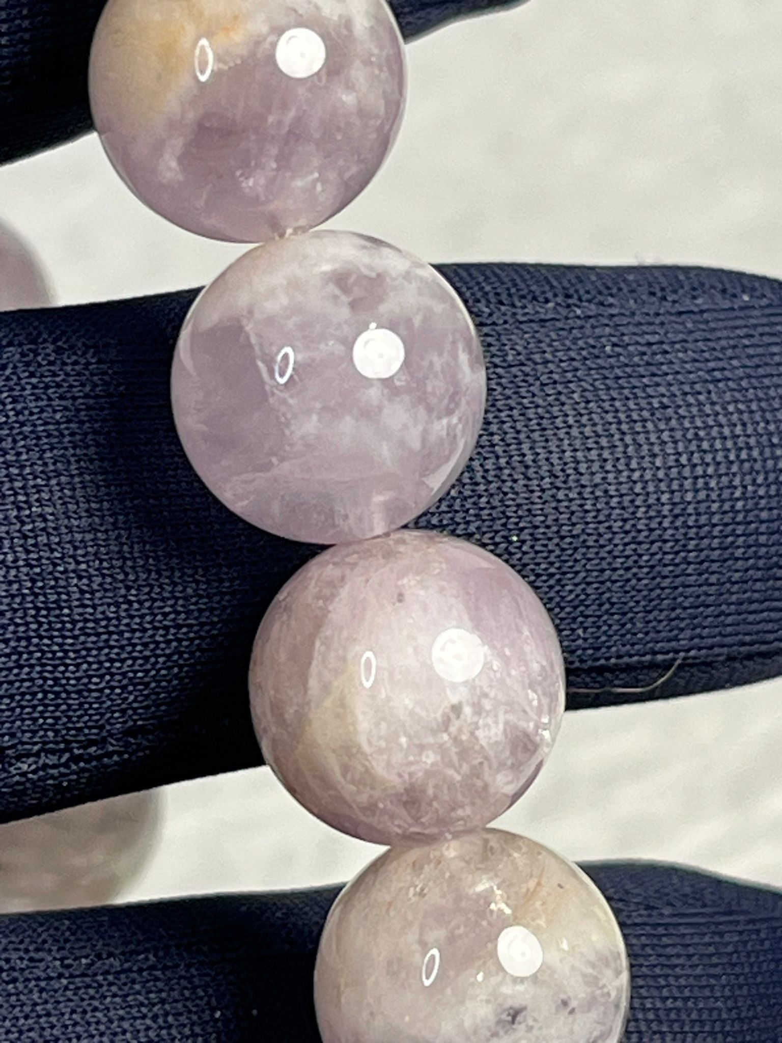 Bracelet Quartz “Fourrure de Lapin” Lavande