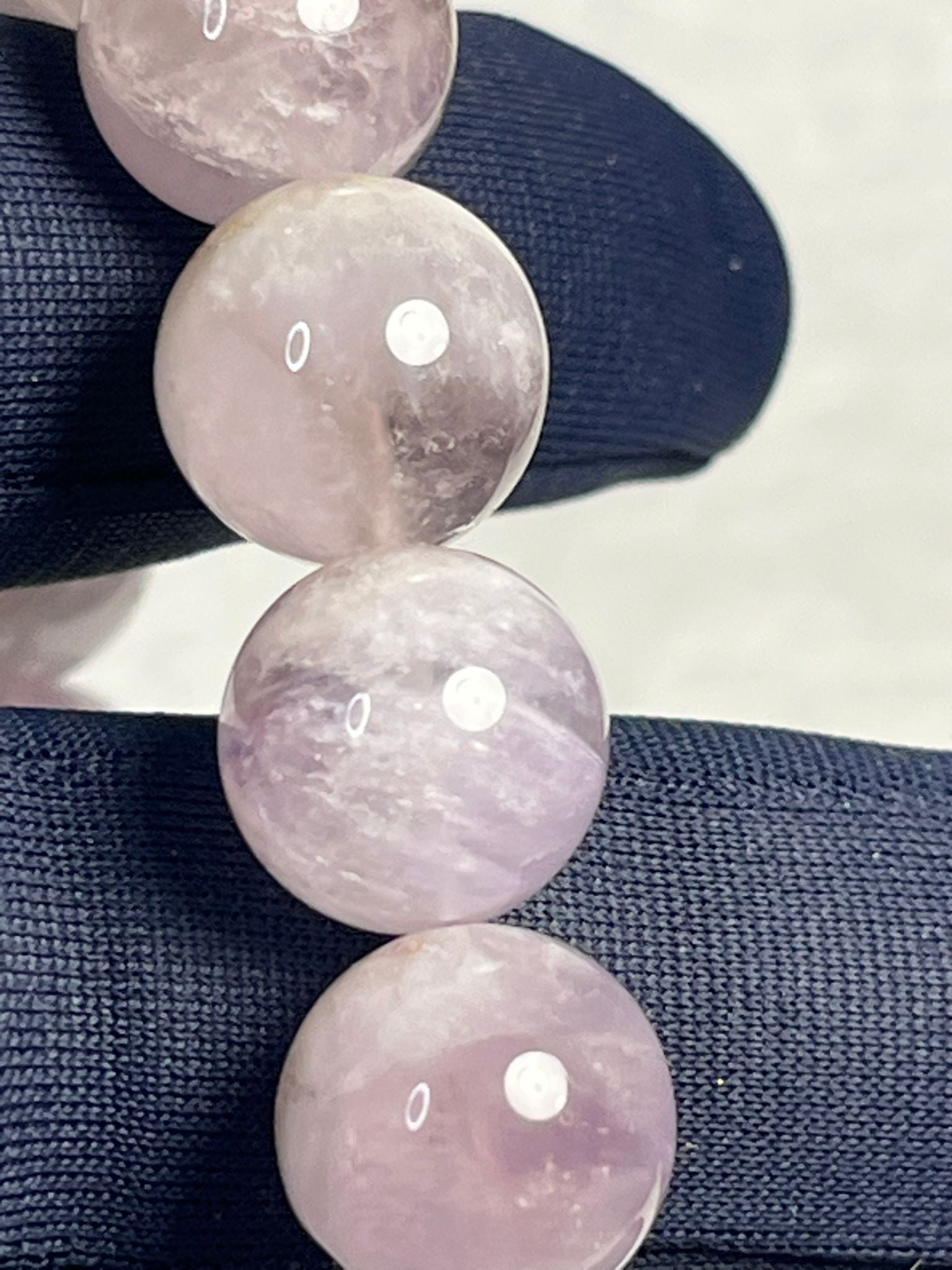 Bracelet Quartz “Fourrure de Lapin” Lavande