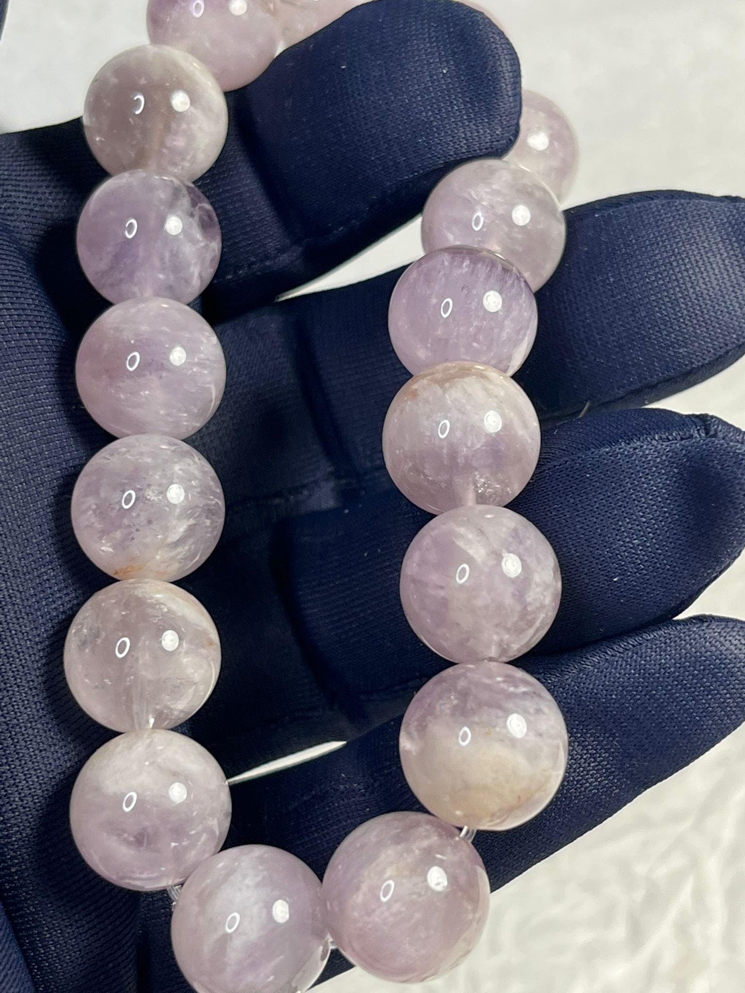 Bracelet Quartz “Fourrure de Lapin” Lavande