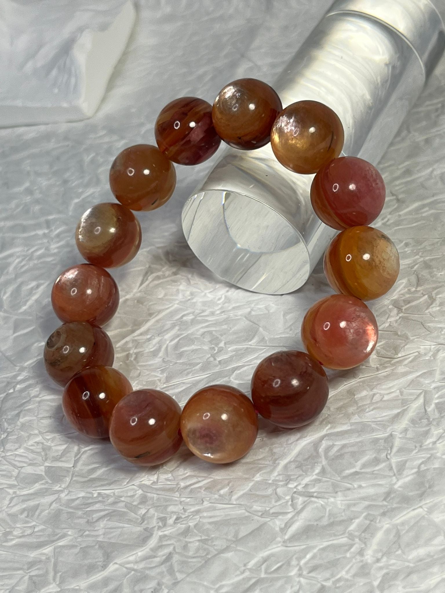 Bracelet Lépidolite 3 Tons