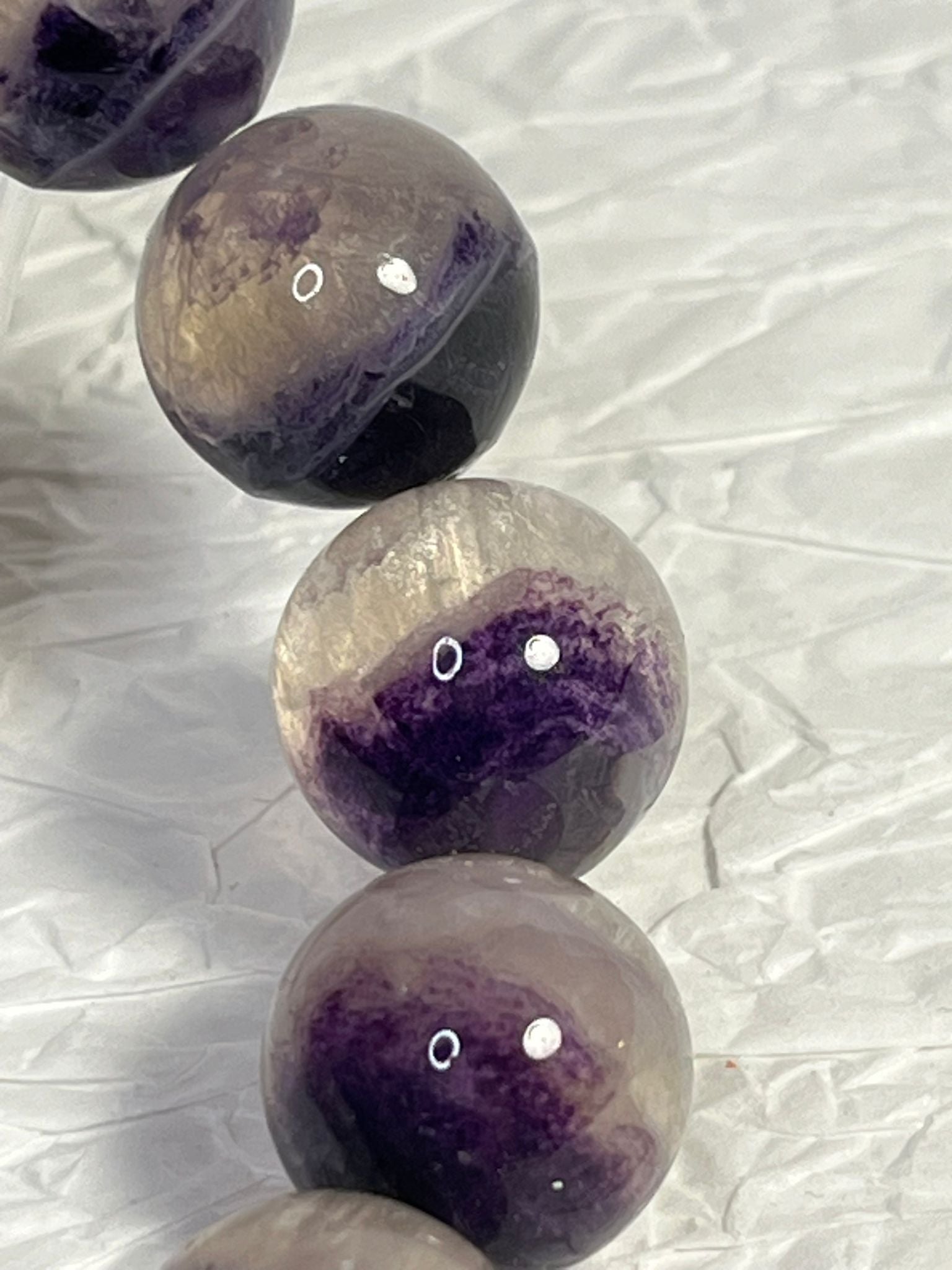 Bracelet Fluorite Soyeuse Bicolore