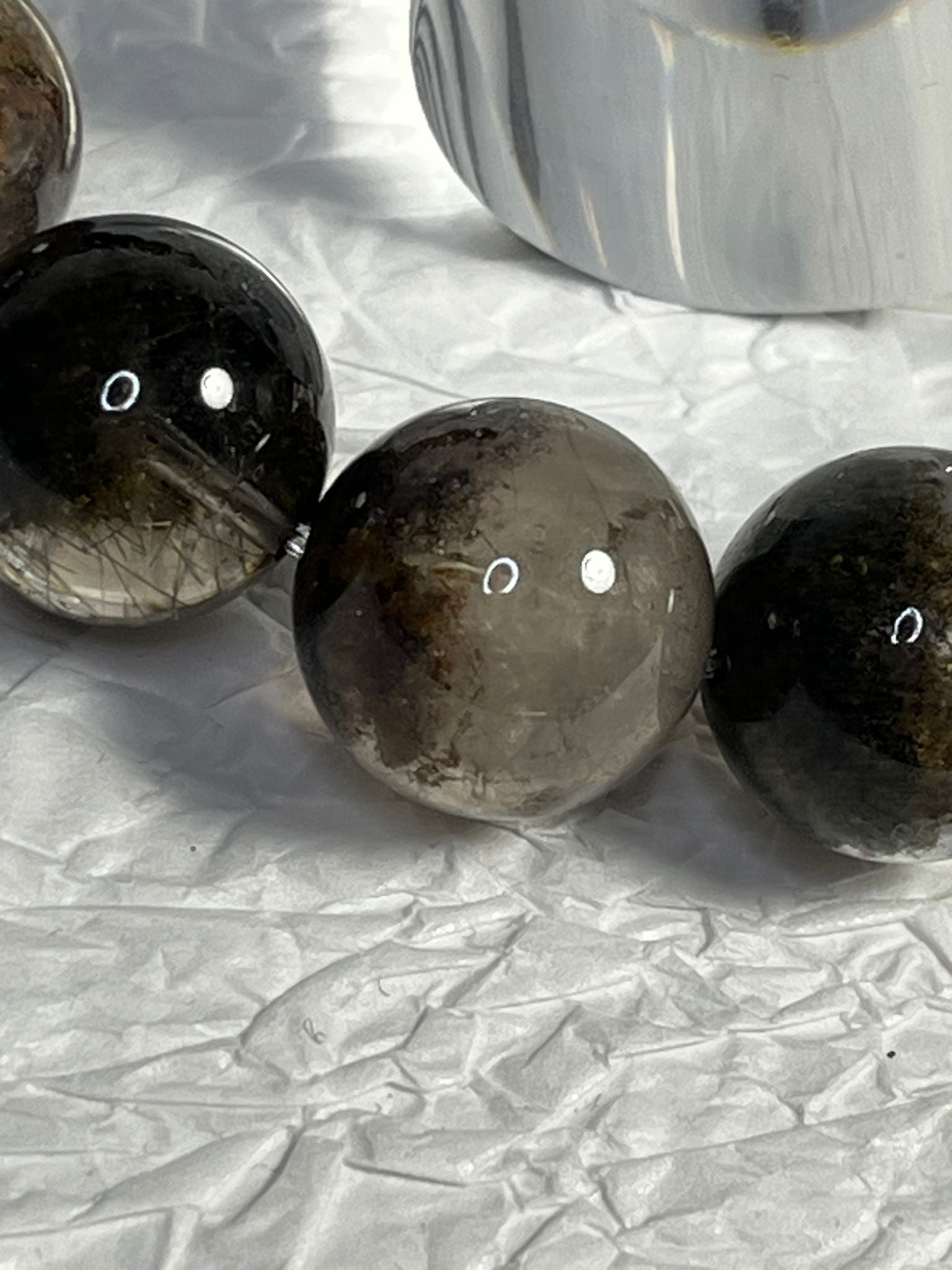 Bracelet Quartz Jardin Fumé & Rutiles