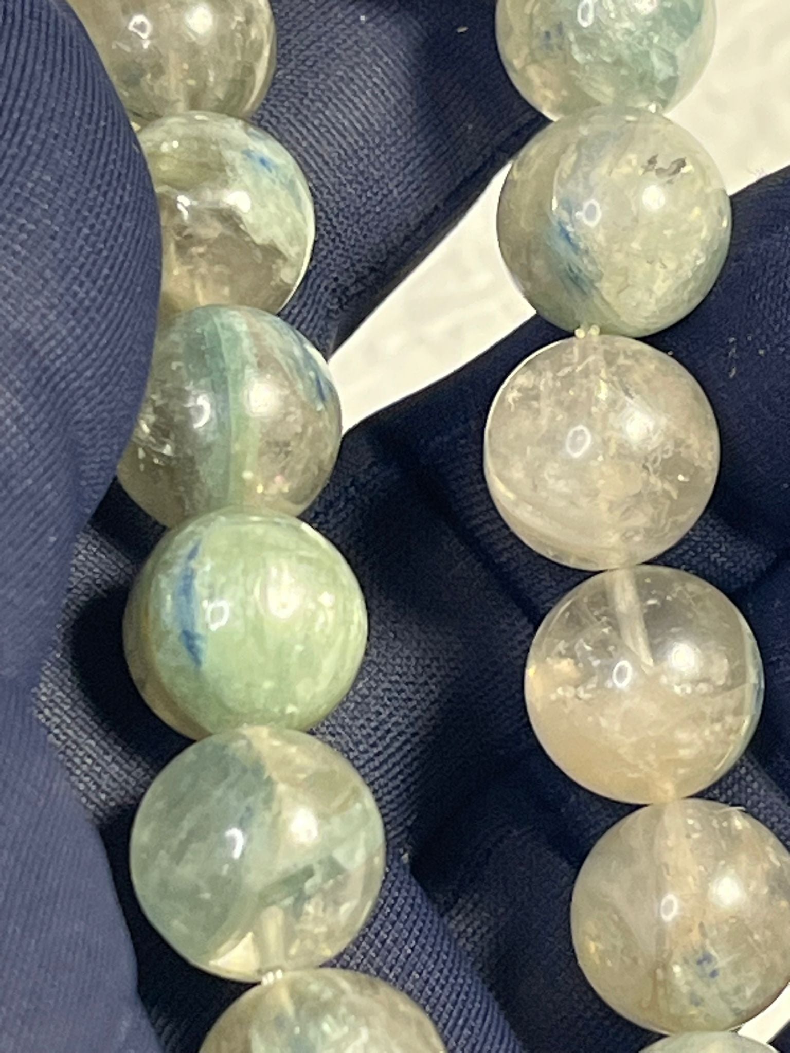 Bracelet Cyanite Verte sur Quartz