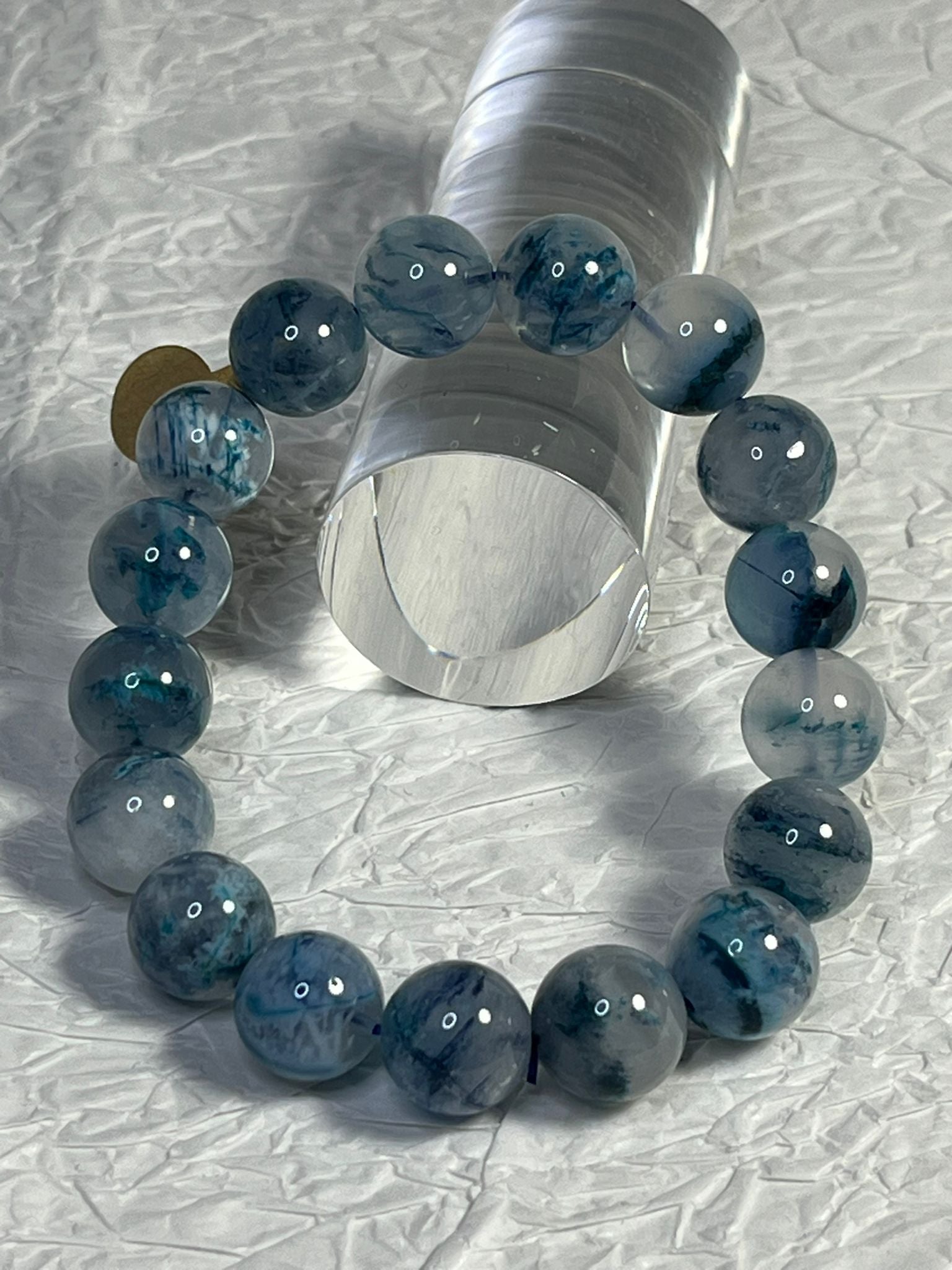 Bracelet Quartz Fantôme Bleu