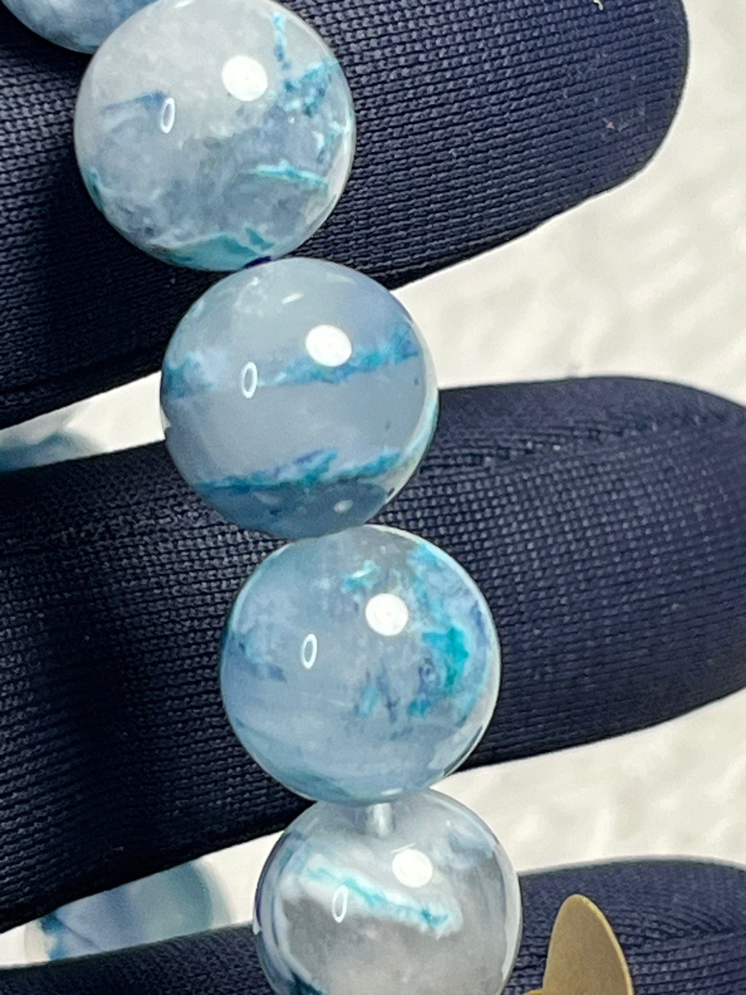 Bracelet Quartz Fantôme Bleu