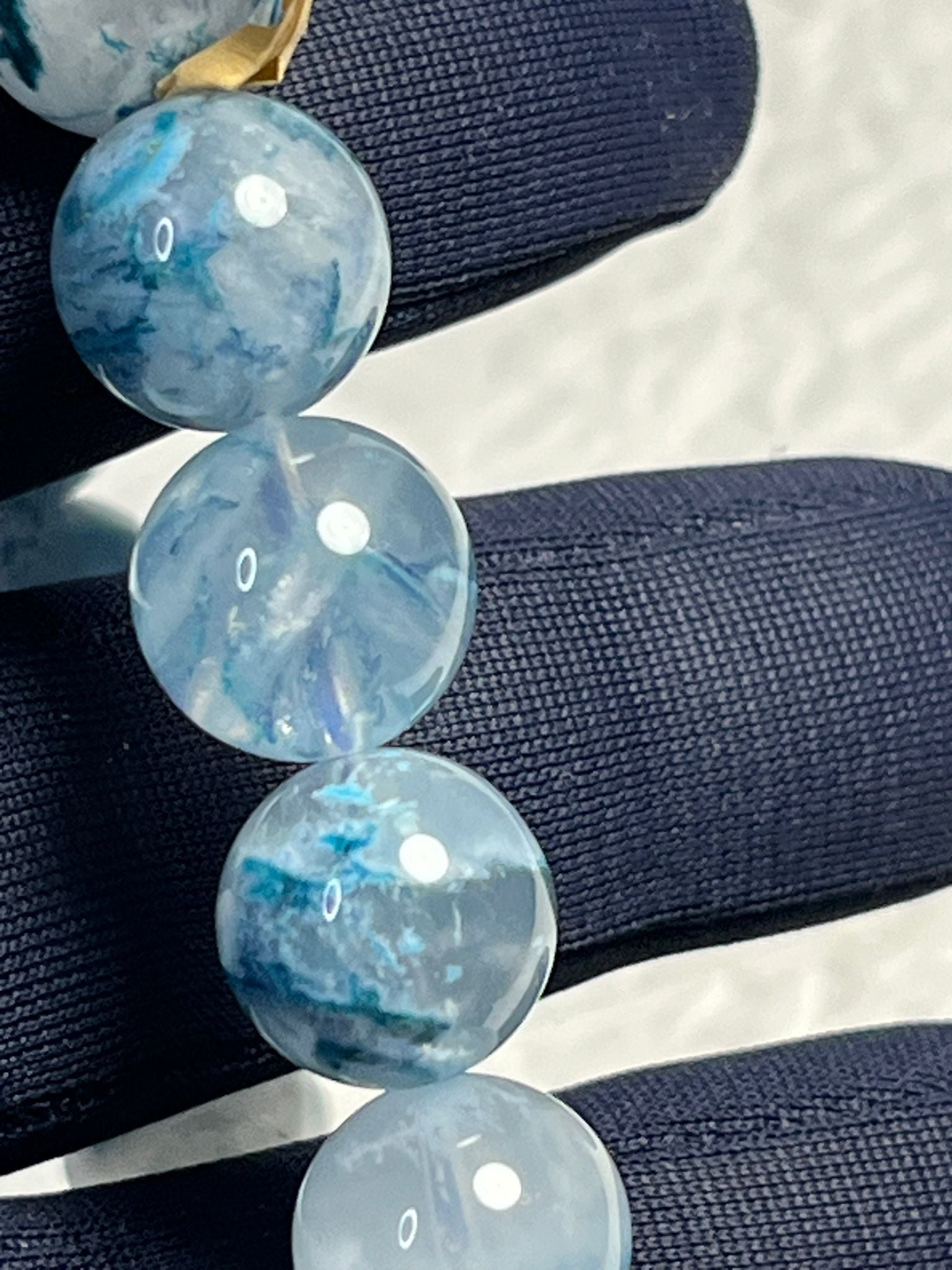 Bracelet Quartz Fantôme Bleu