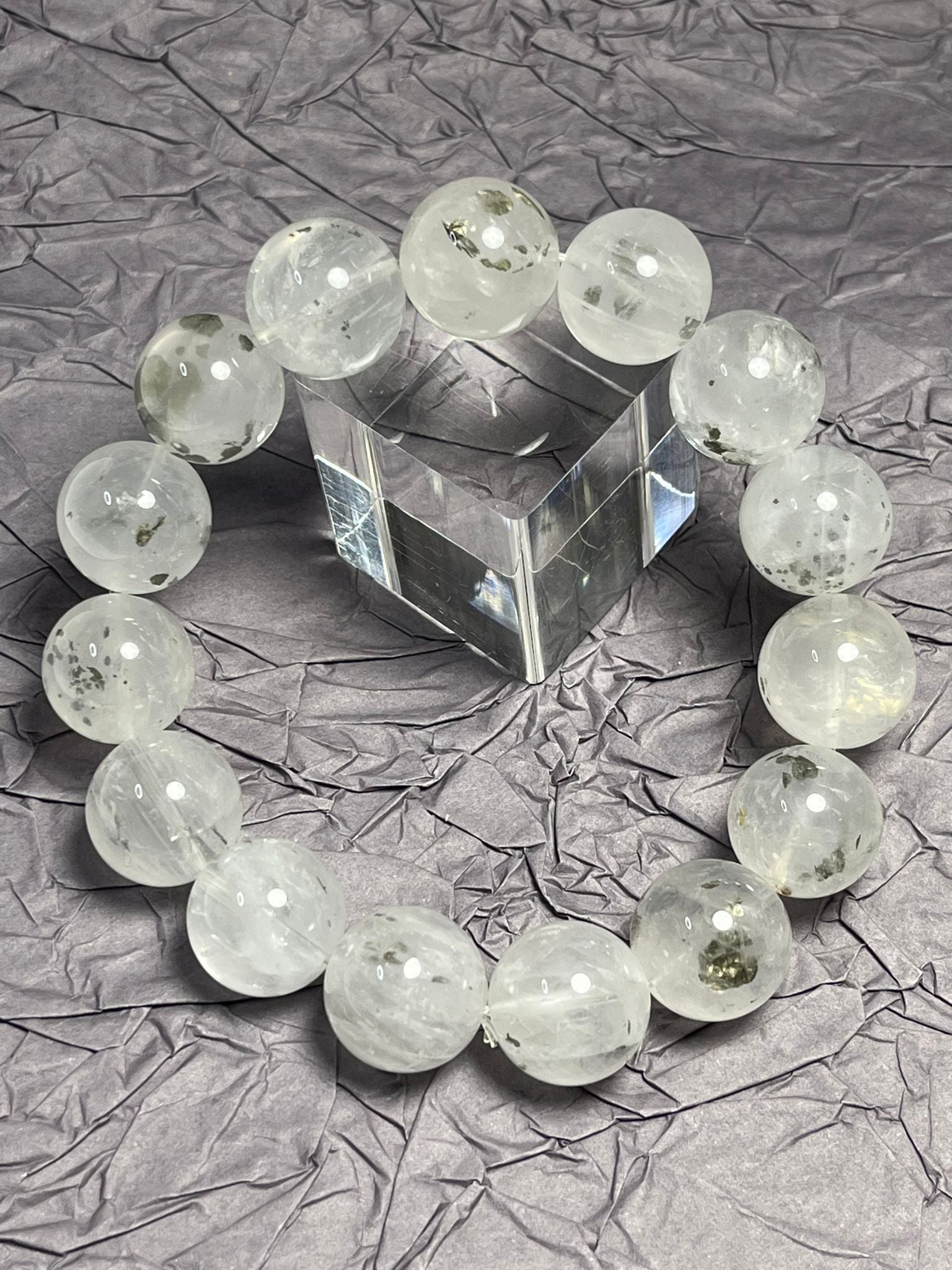 Bracelet Pyrite sur Quartz