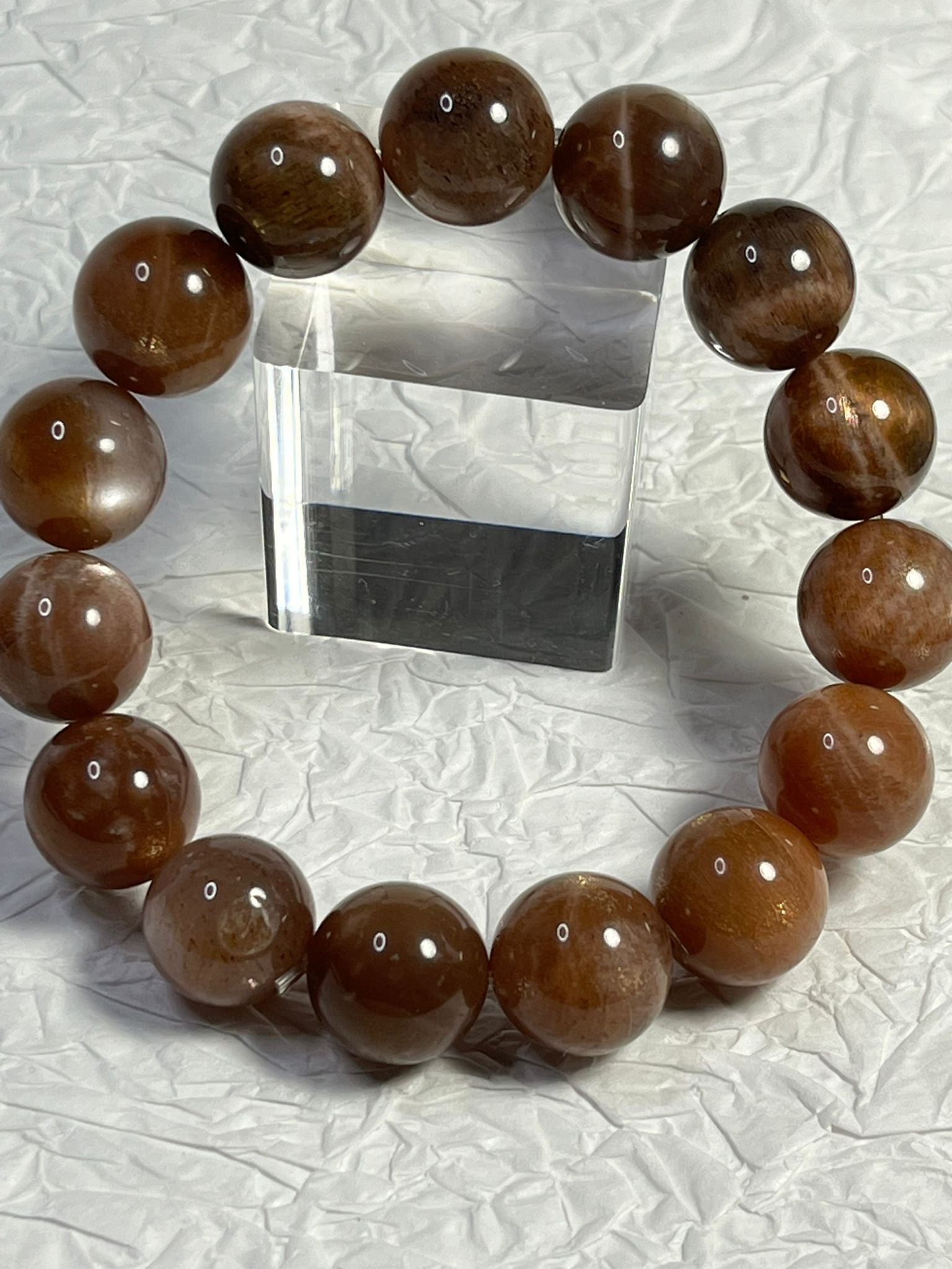 Bracelet Mix Naturel Pierre de Soleil & Pierre de Lune