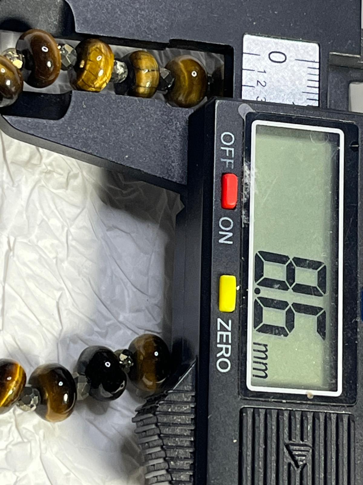 Bracelet Œil de Tigre et Pyrite