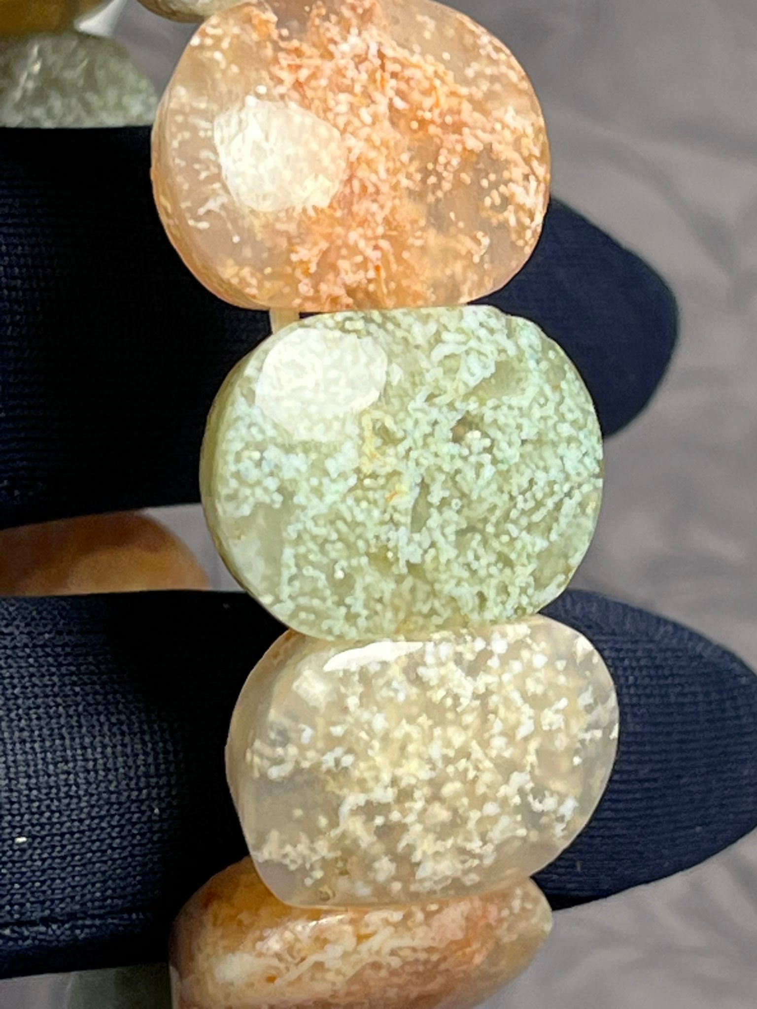 Bracelet Manchette en Agate Mousse