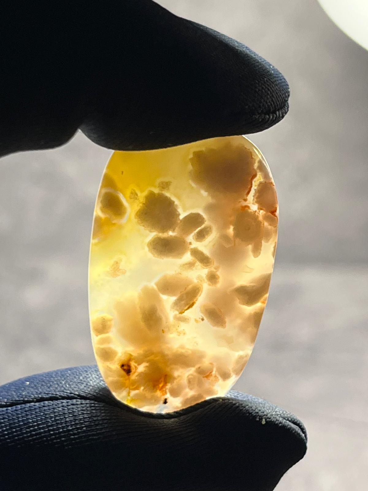 Cabochon Agate Fleur