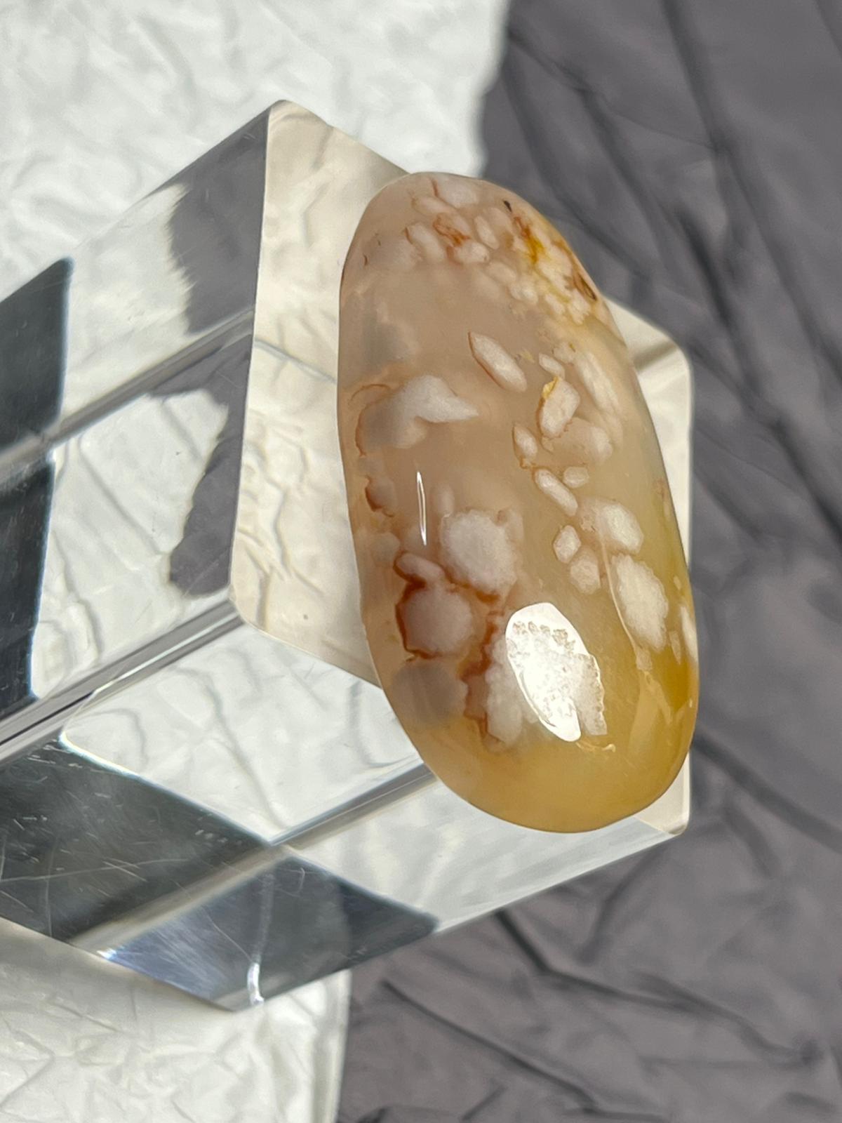 Cabochon Agate Fleur