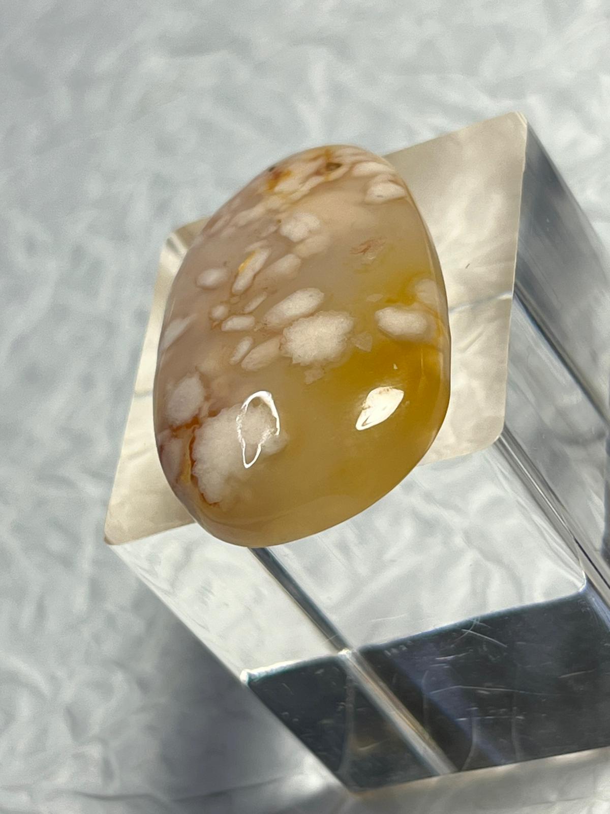 Cabochon Agate Fleur