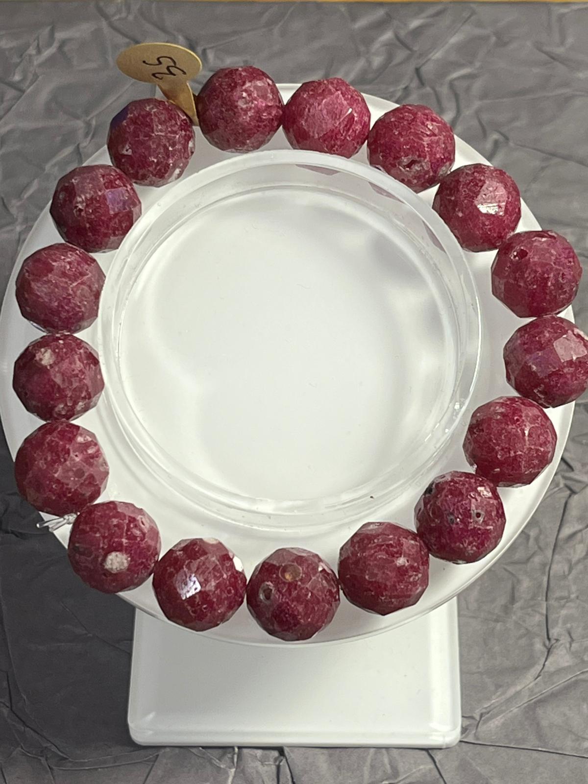 Bracelet Rubis Facetté