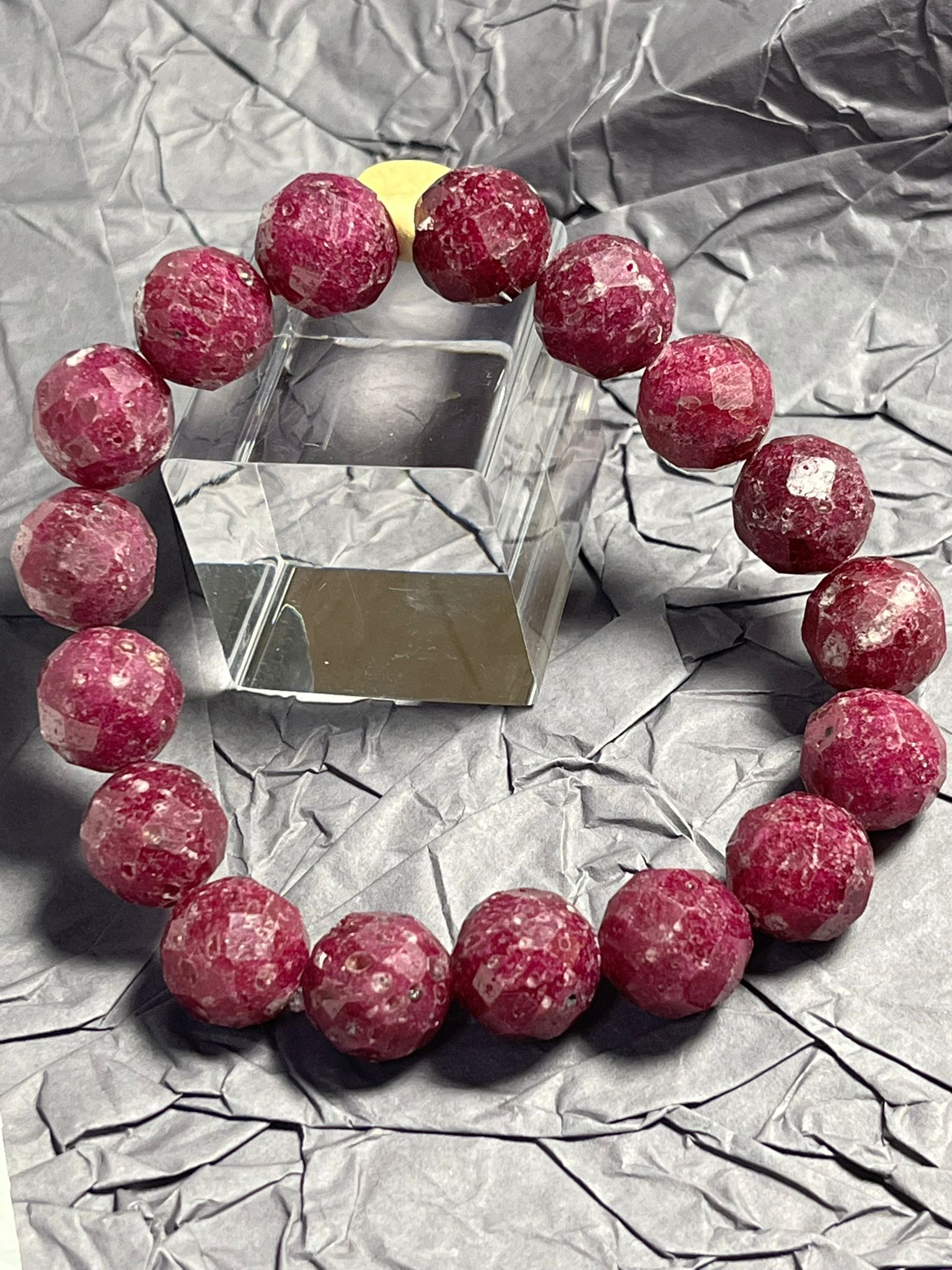 Bracelet Rubis Facetté