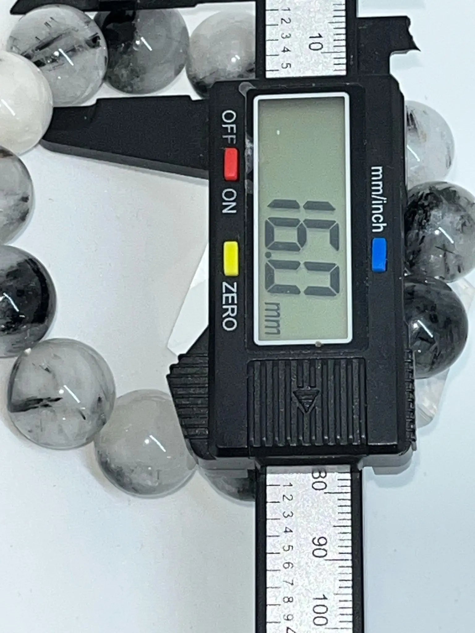 Bracelet Quartz laiteux & Tourmaline