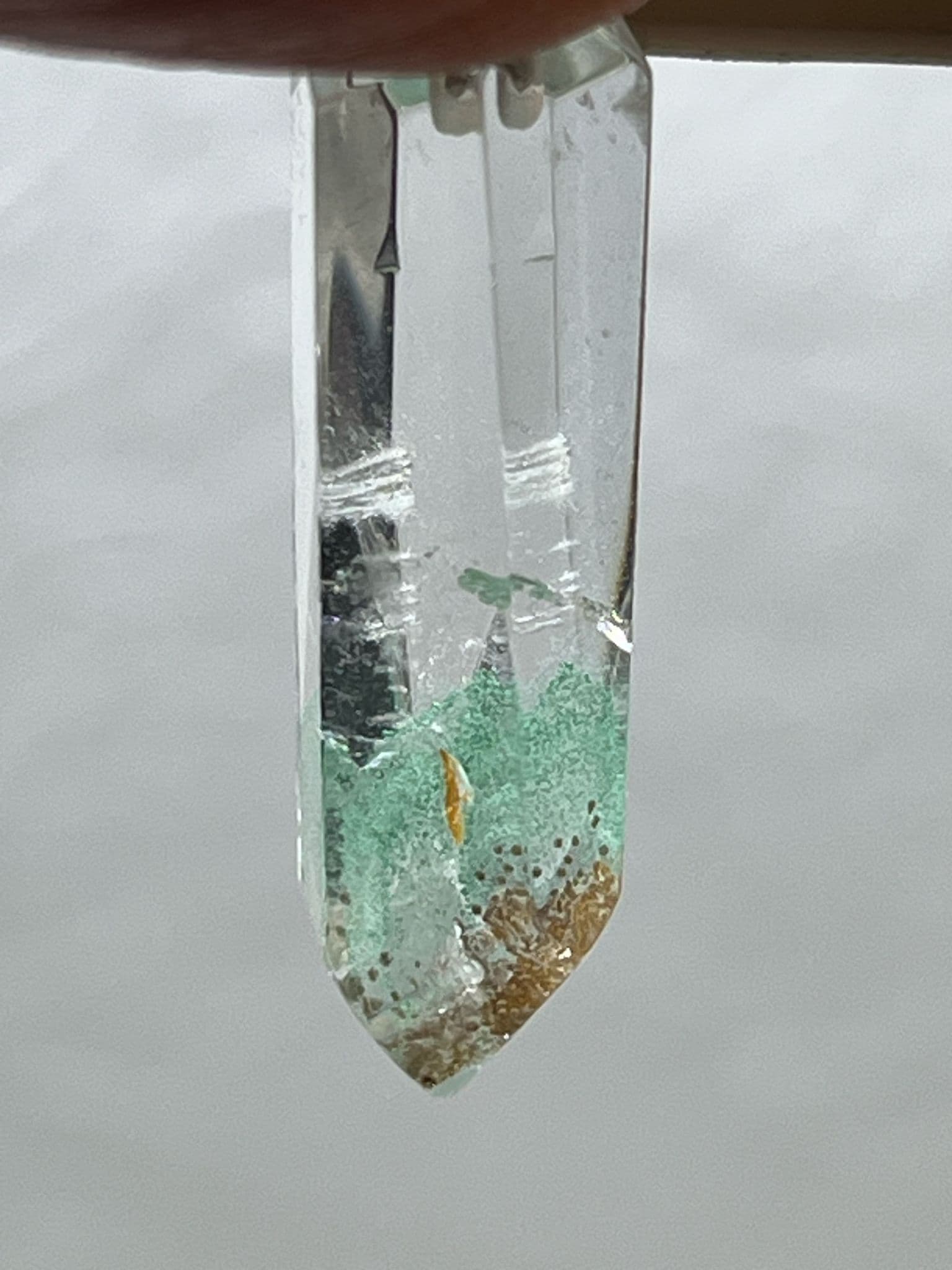 Pendentif Quartz fantôme Émeraude