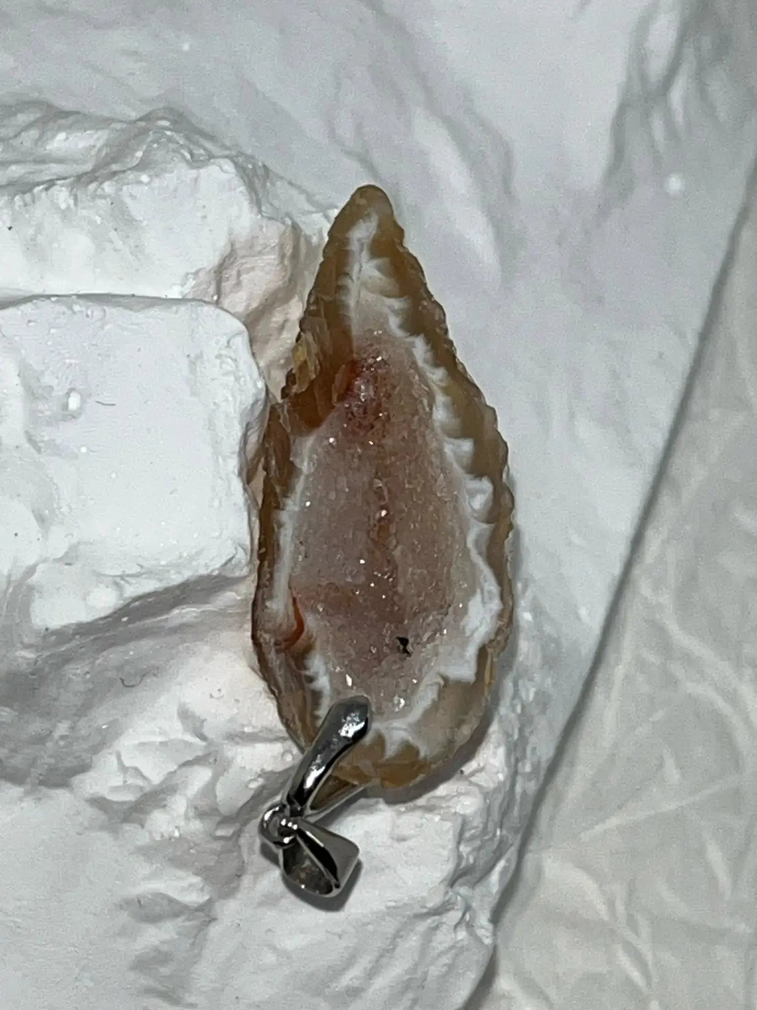 Pendentif Agate drusé
