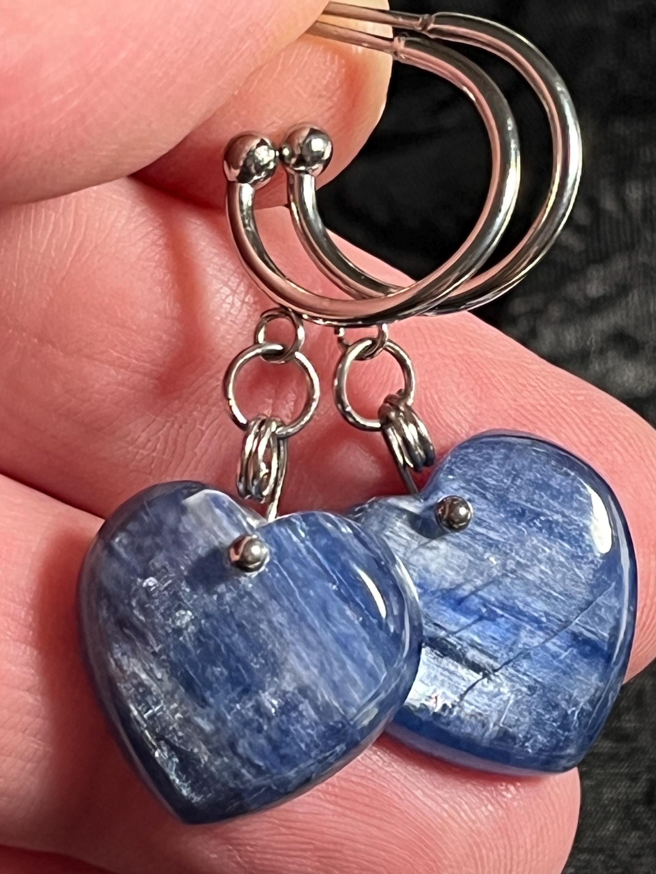 Boucles d’oreilles en cyanite