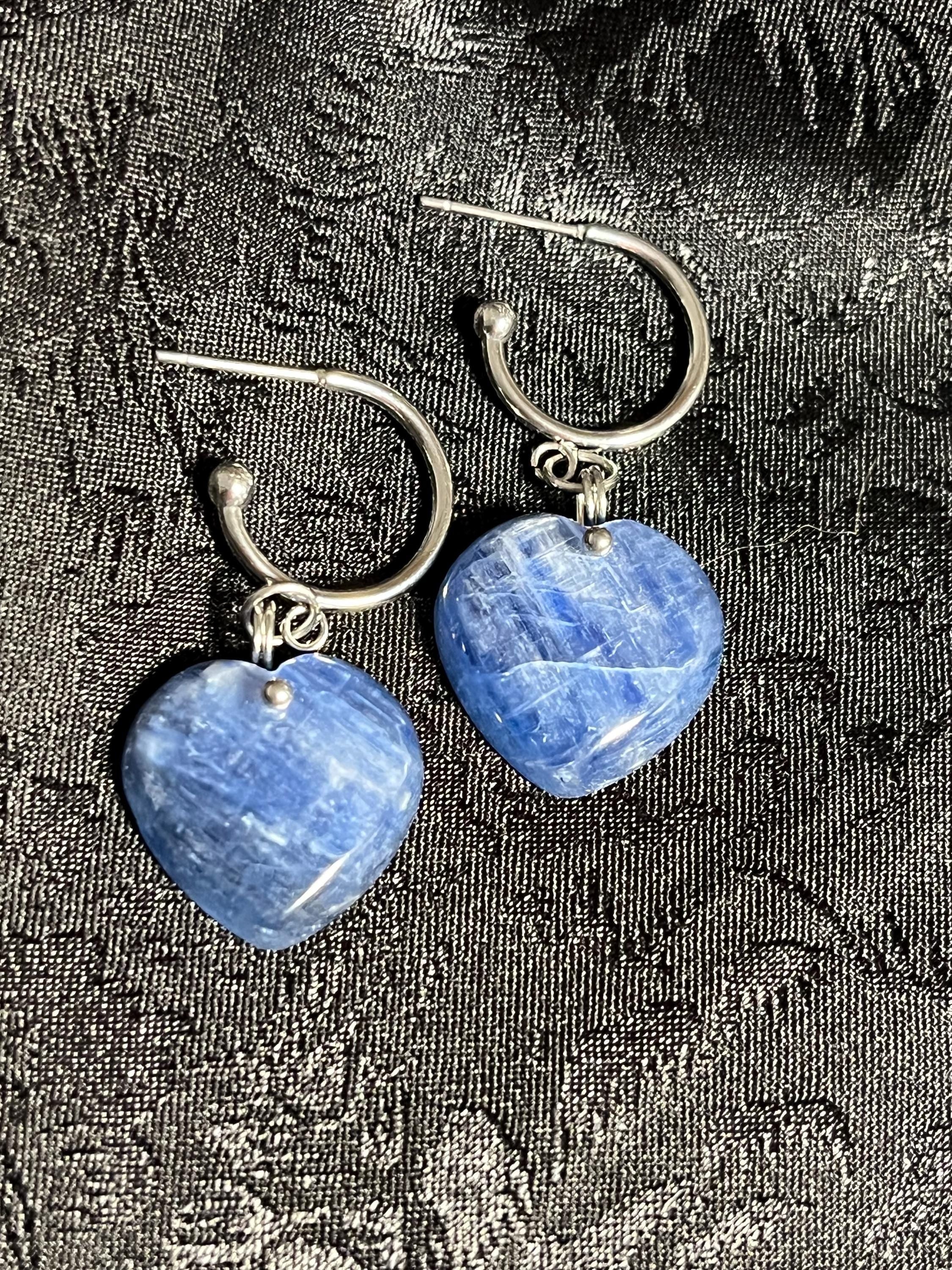 Boucles d’oreilles en cyanite